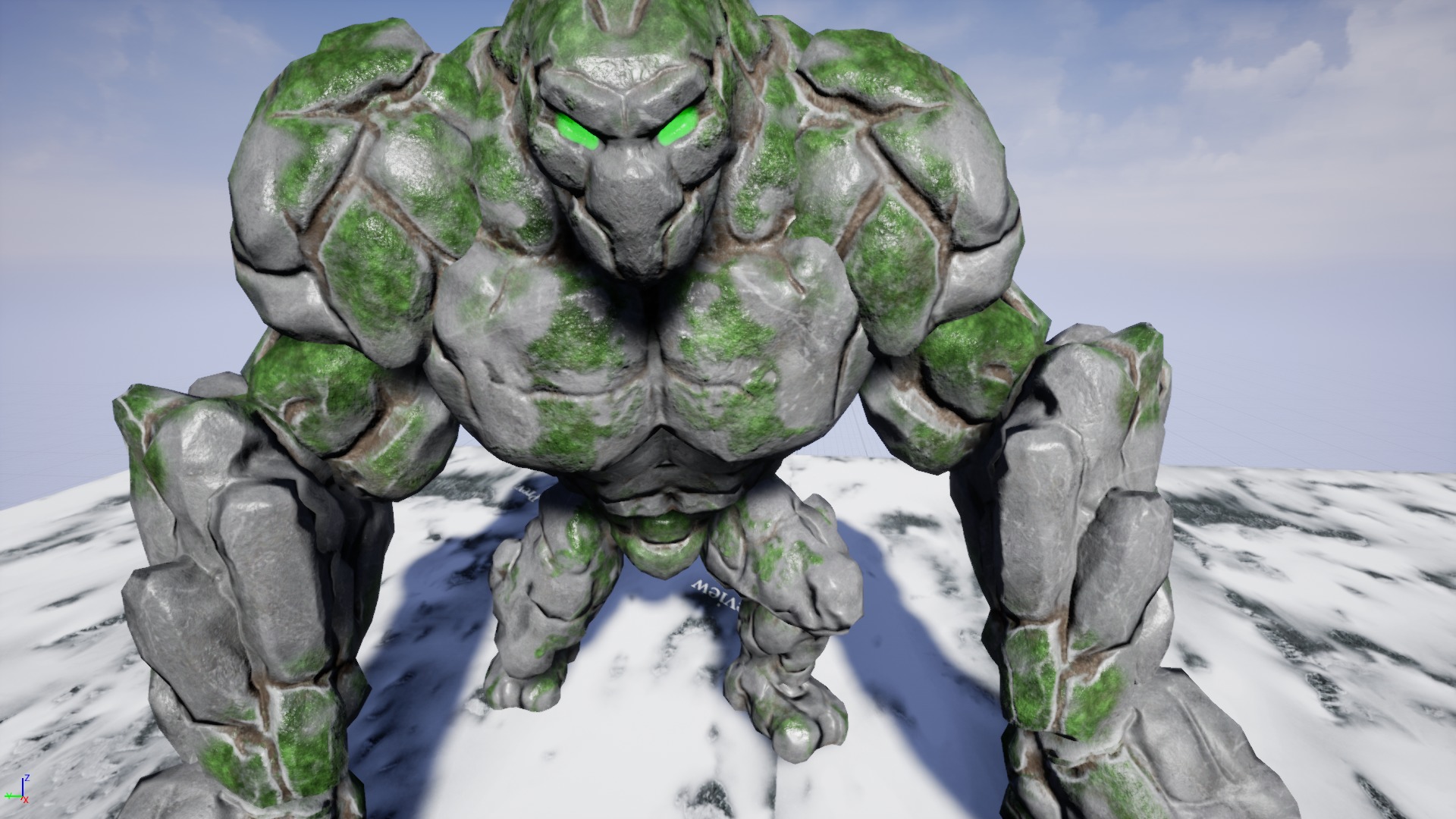 Golem 3 Low-poly 3D model_10