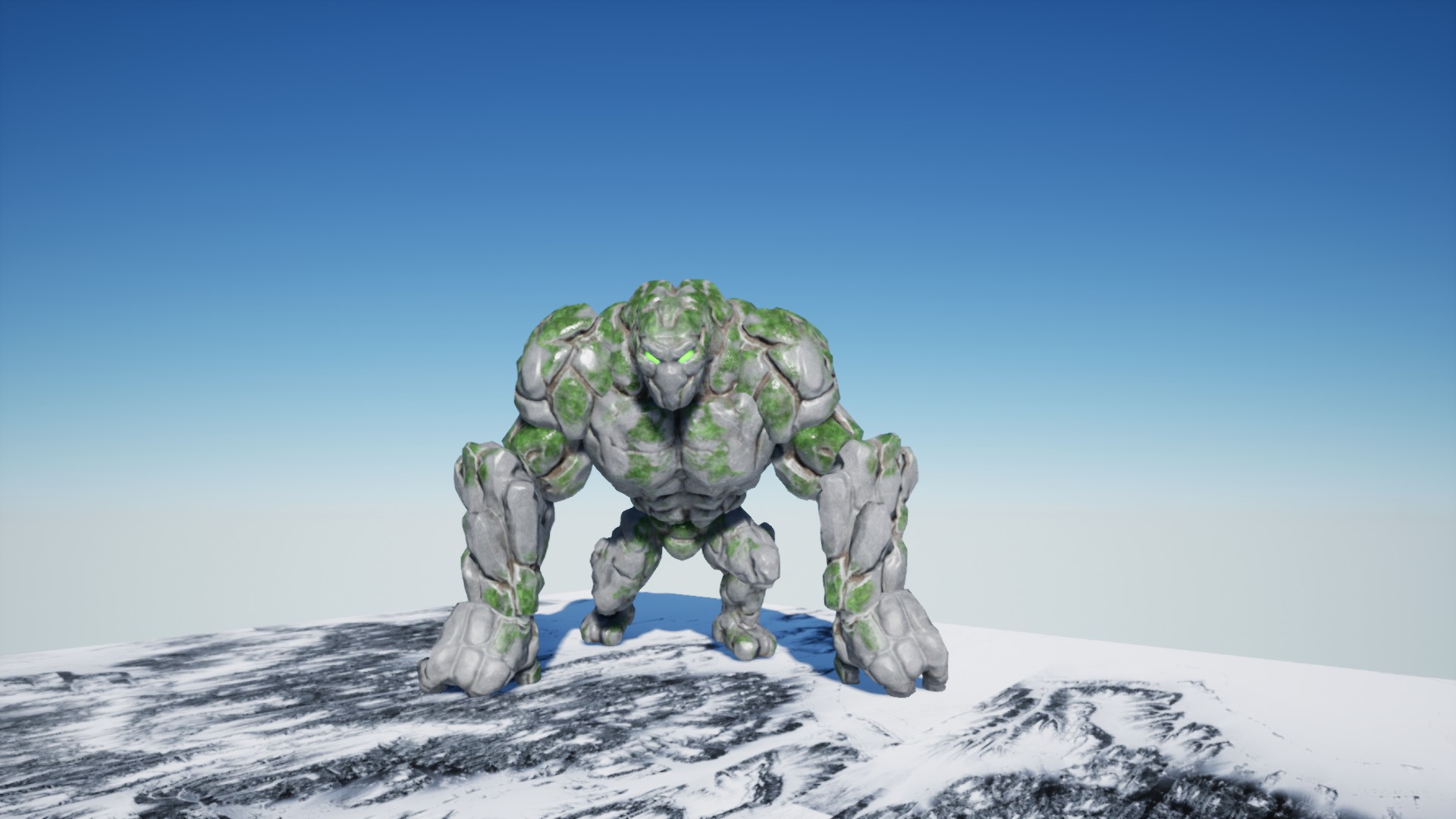 Golem 3 Low-poly 3D model_8
