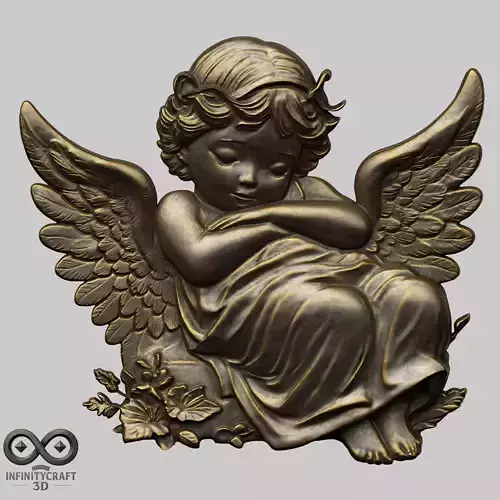 Sleeping Angel STL file for 3d Printing or CNC
