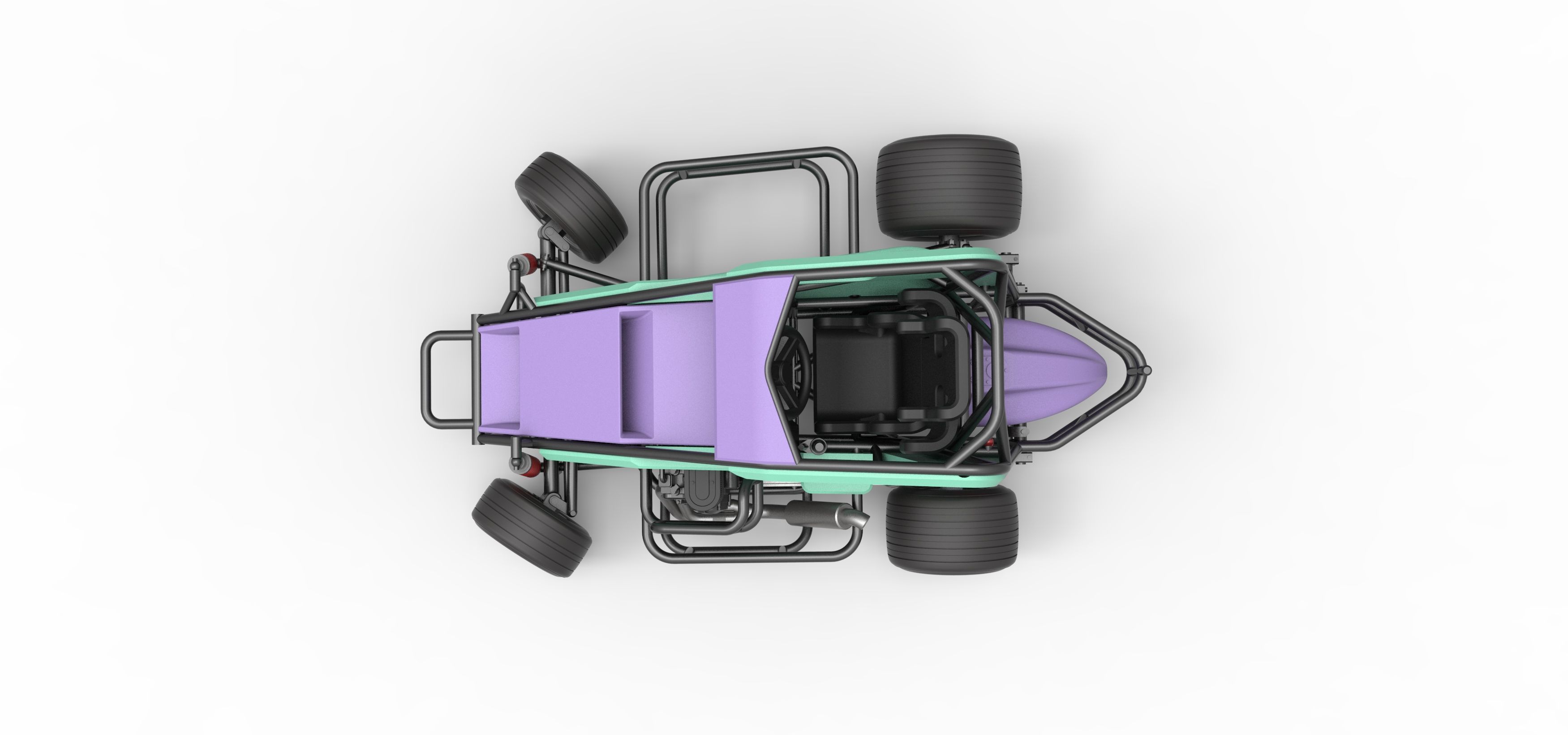 600 Micro sprint car while turning Scale 1 to 25 3D print model_11