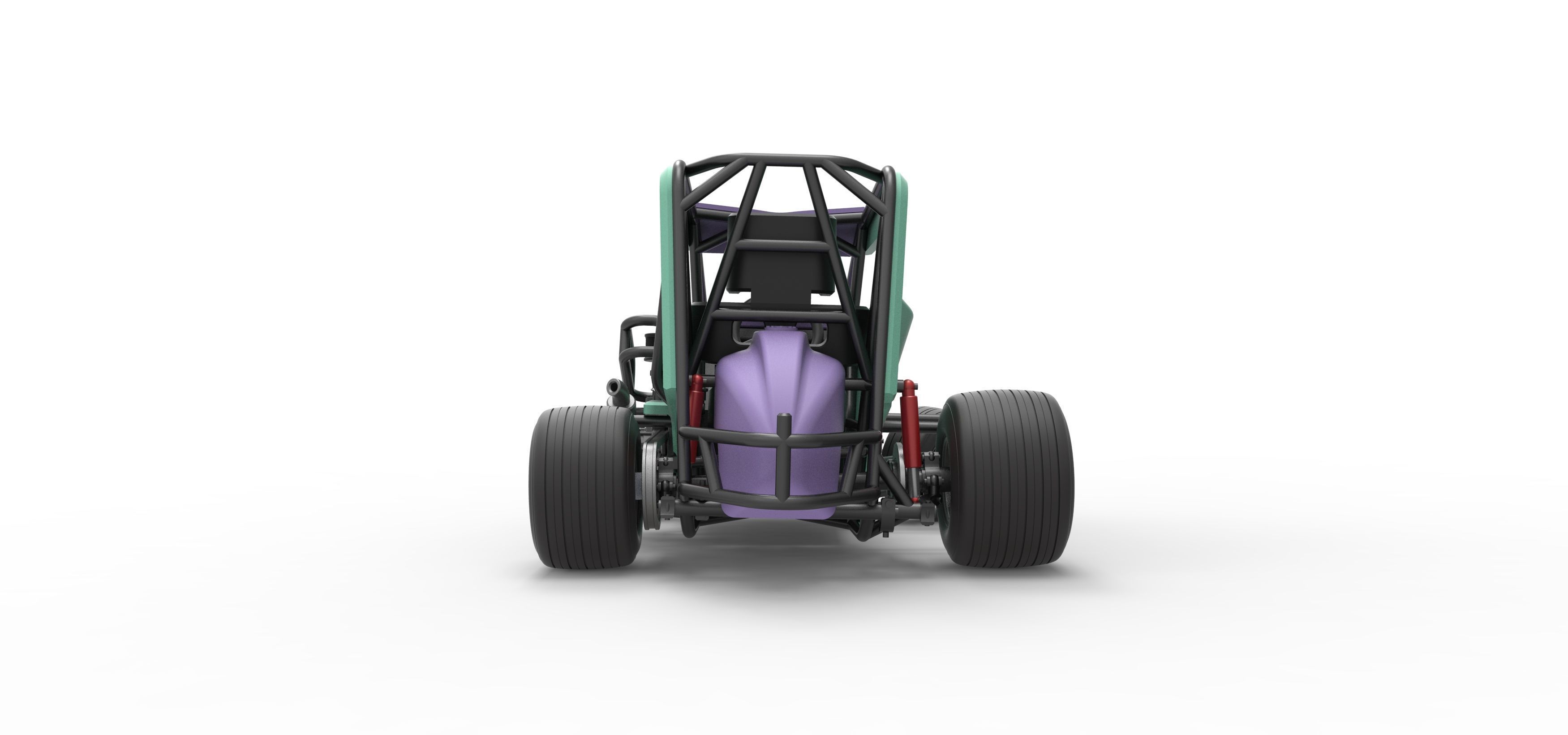 600 Micro sprint car while turning Scale 1 to 25 3D print model_16