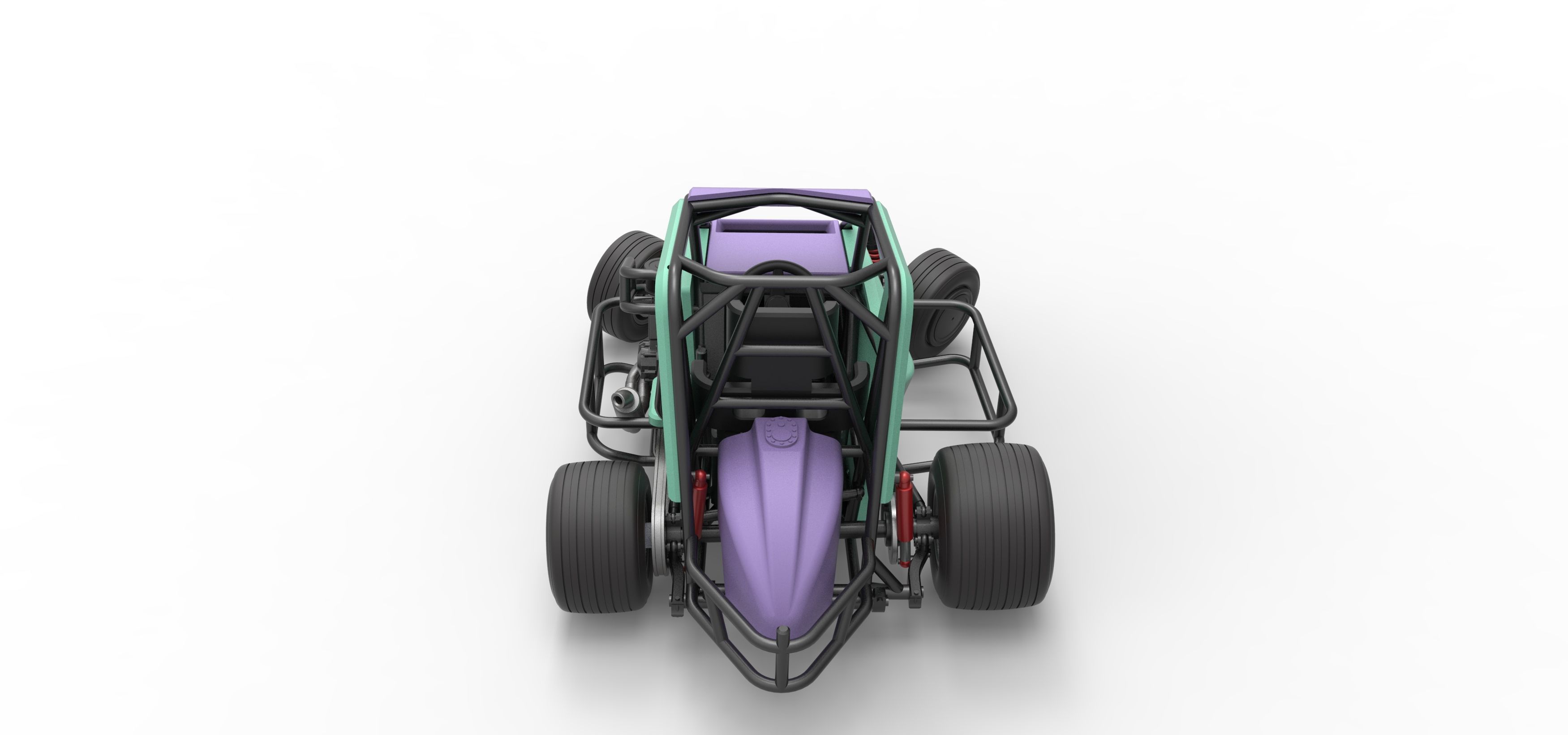 600 Micro sprint car while turning Scale 1 to 25 3D print model_17