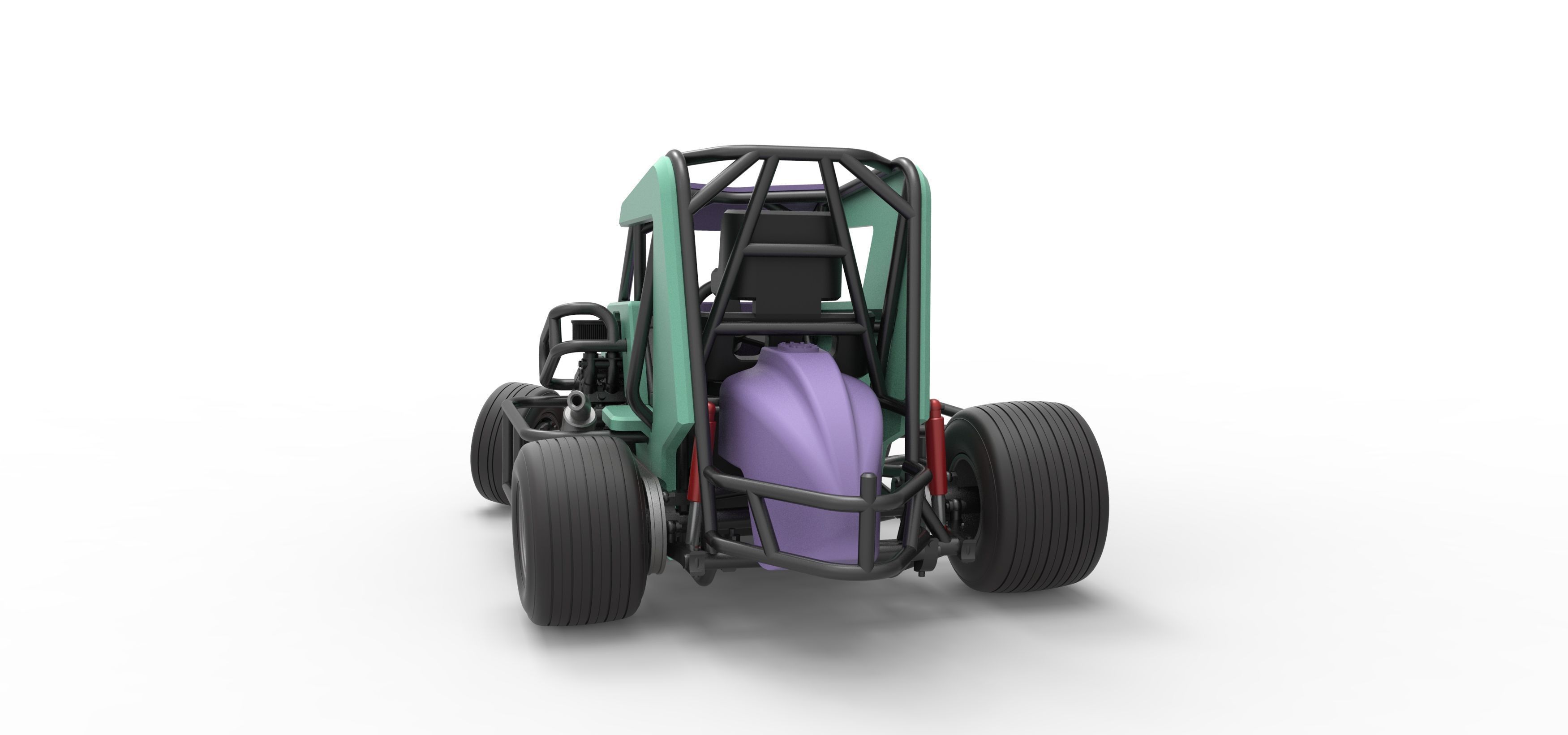 600 Micro sprint car while turning Scale 1 to 25 3D print model_14