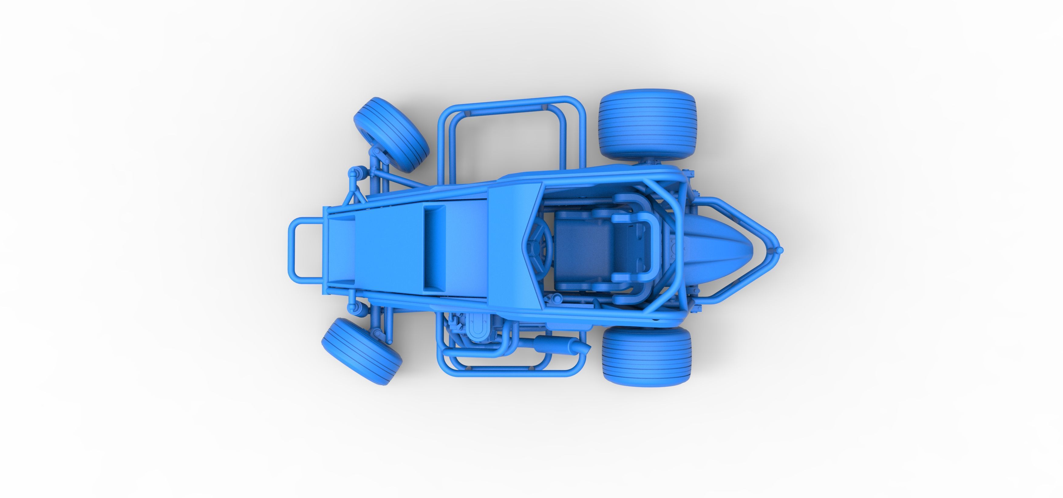 600 Micro sprint car while turning Scale 1 to 25 3D print model_39