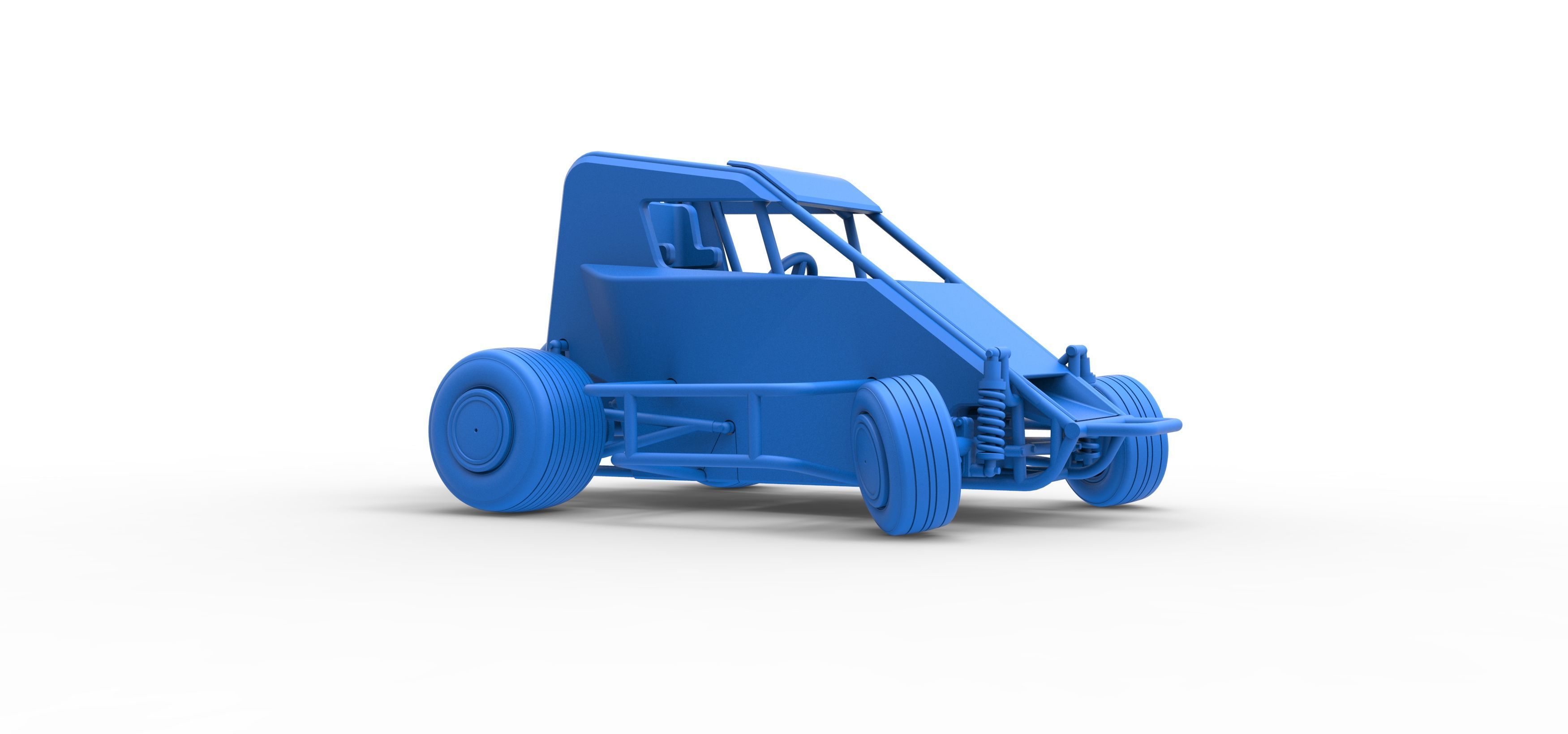 600 Micro sprint car while turning Scale 1 to 25 3D print model_53