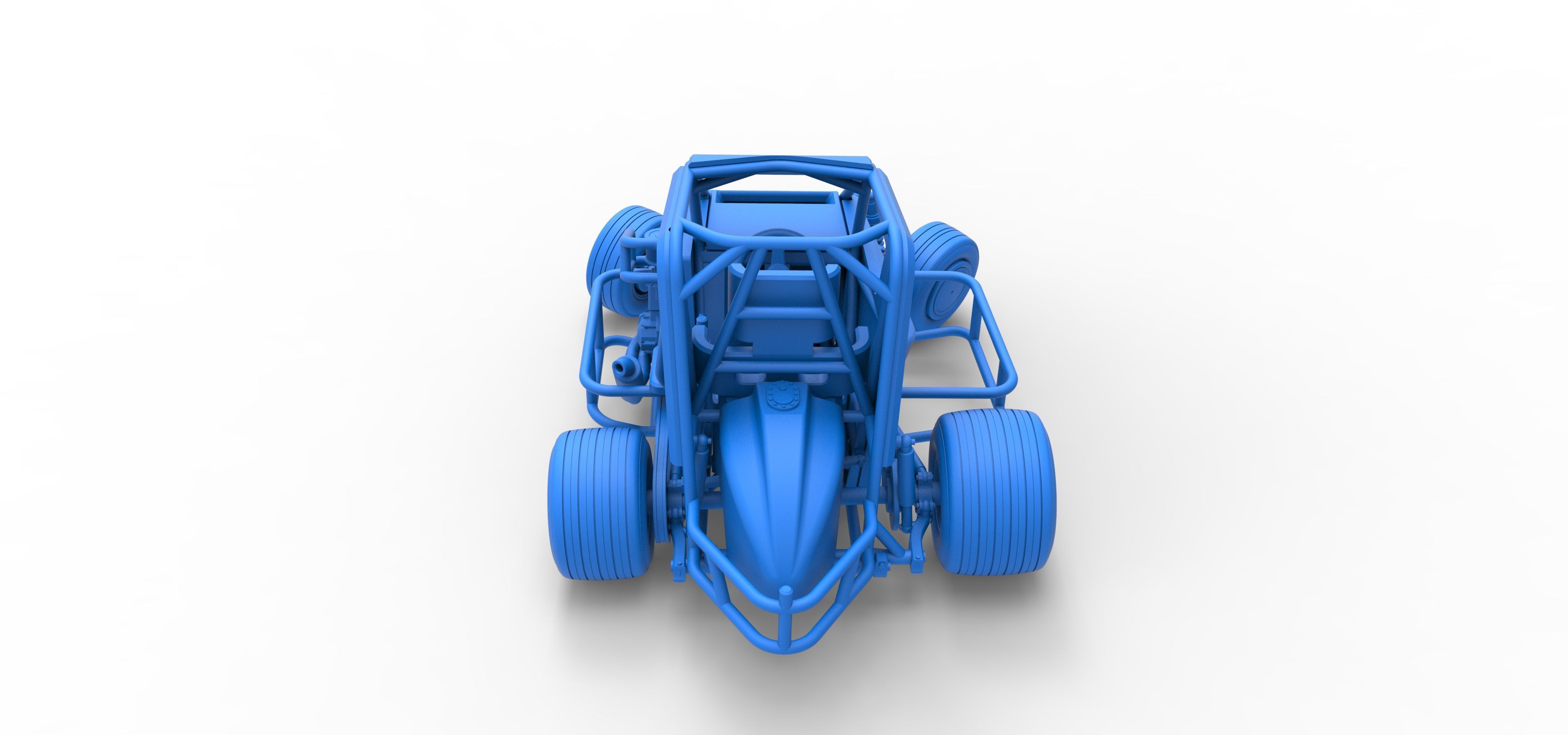 600 Micro sprint car while turning Scale 1 to 25 3D print model_45