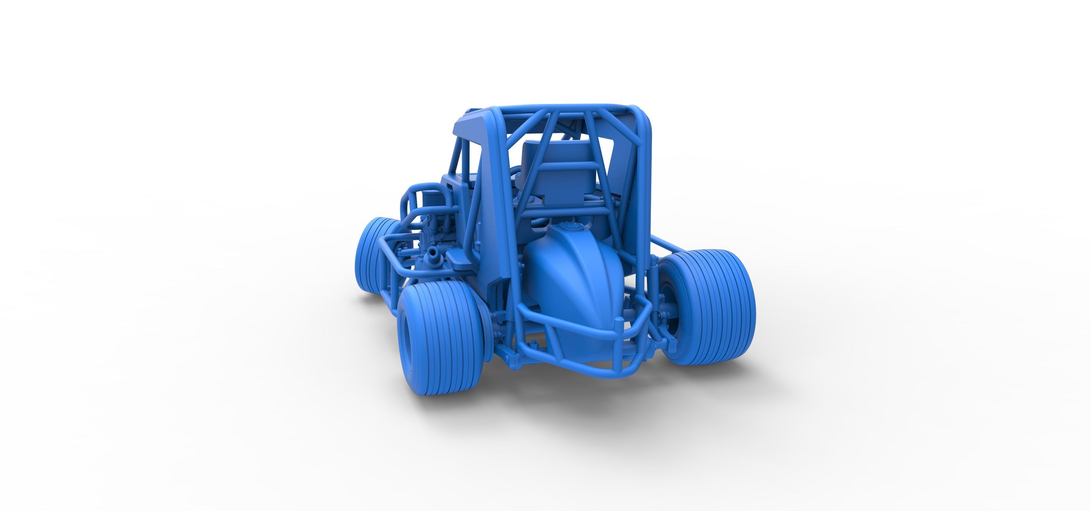 600 Micro sprint car while turning Scale 1 to 25 3D print model_42