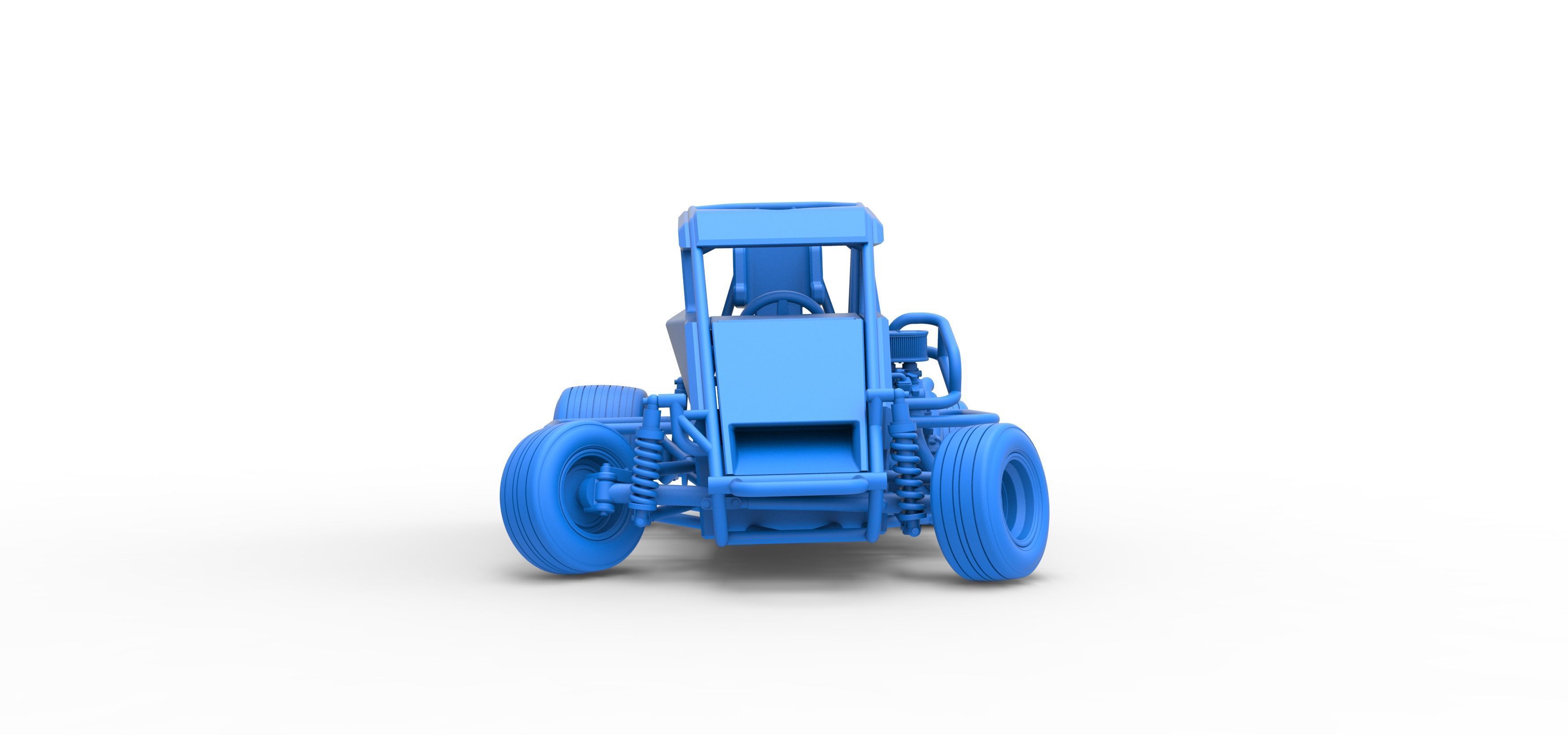 600 Micro sprint car while turning Scale 1 to 25 3D print model_35