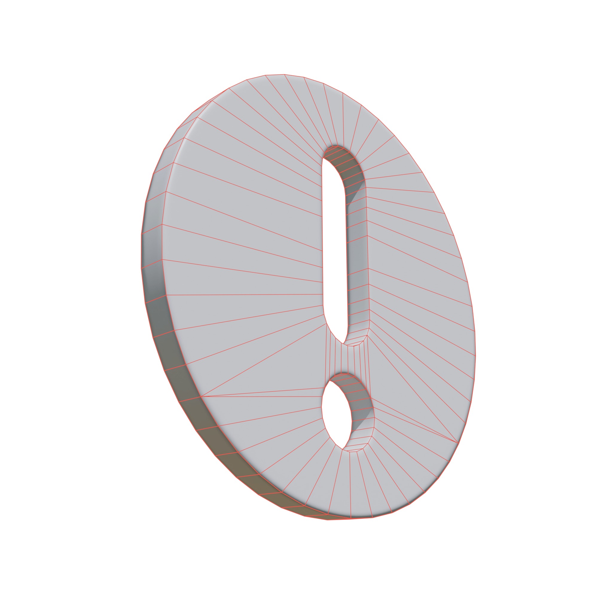 Exclamation mark version 2 Low-poly 3D model_5