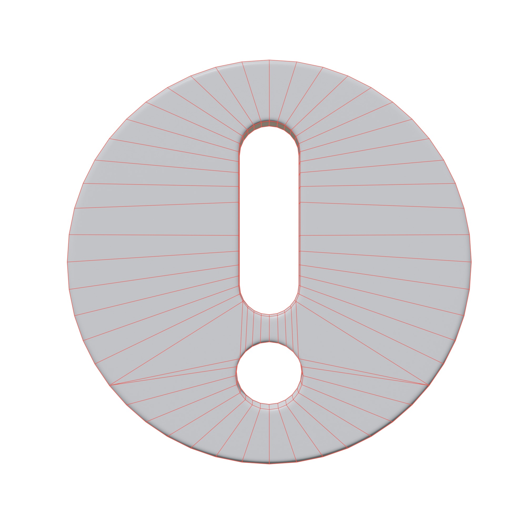 Exclamation mark version 2 Low-poly 3D model_6