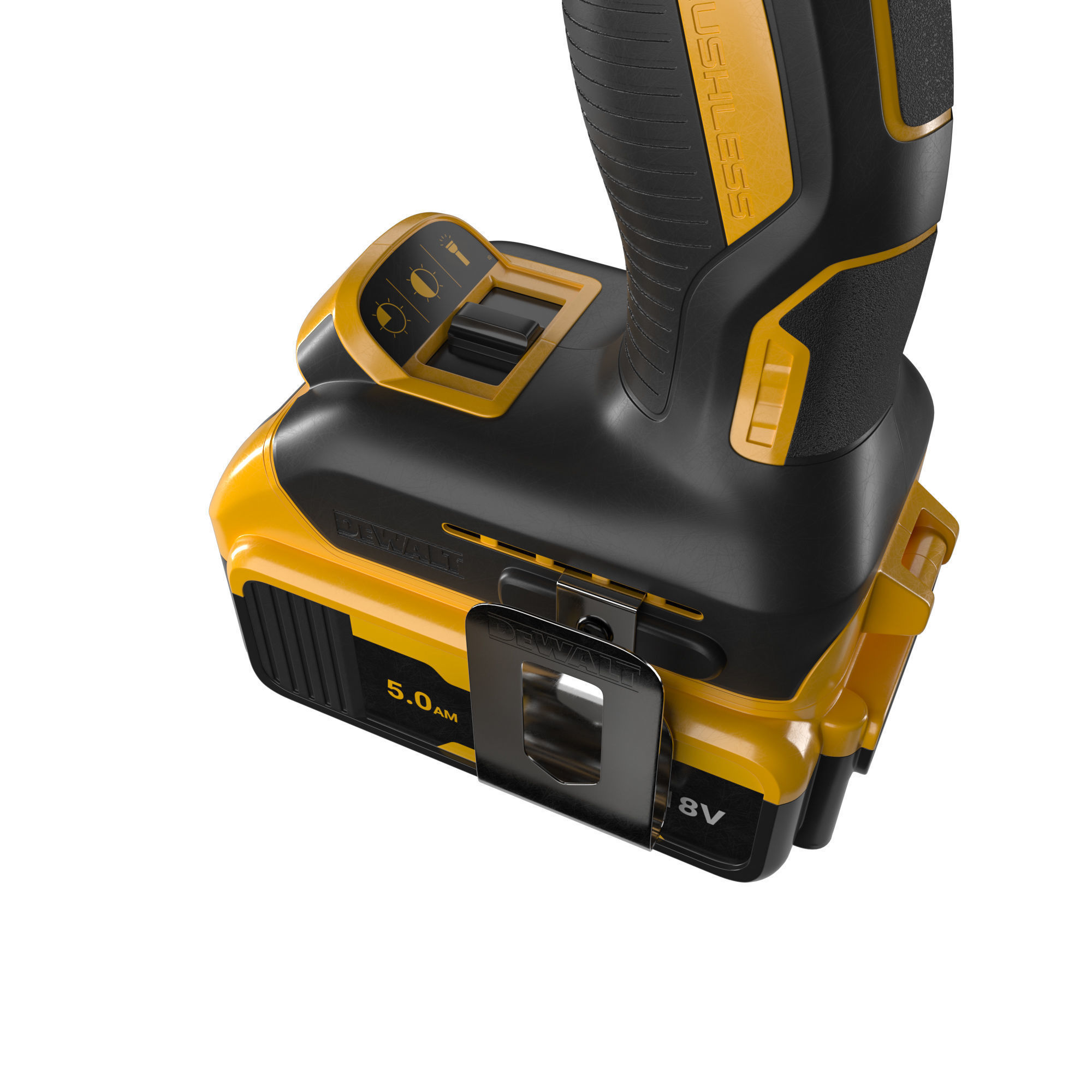 Dewalt Drill 3D model_4