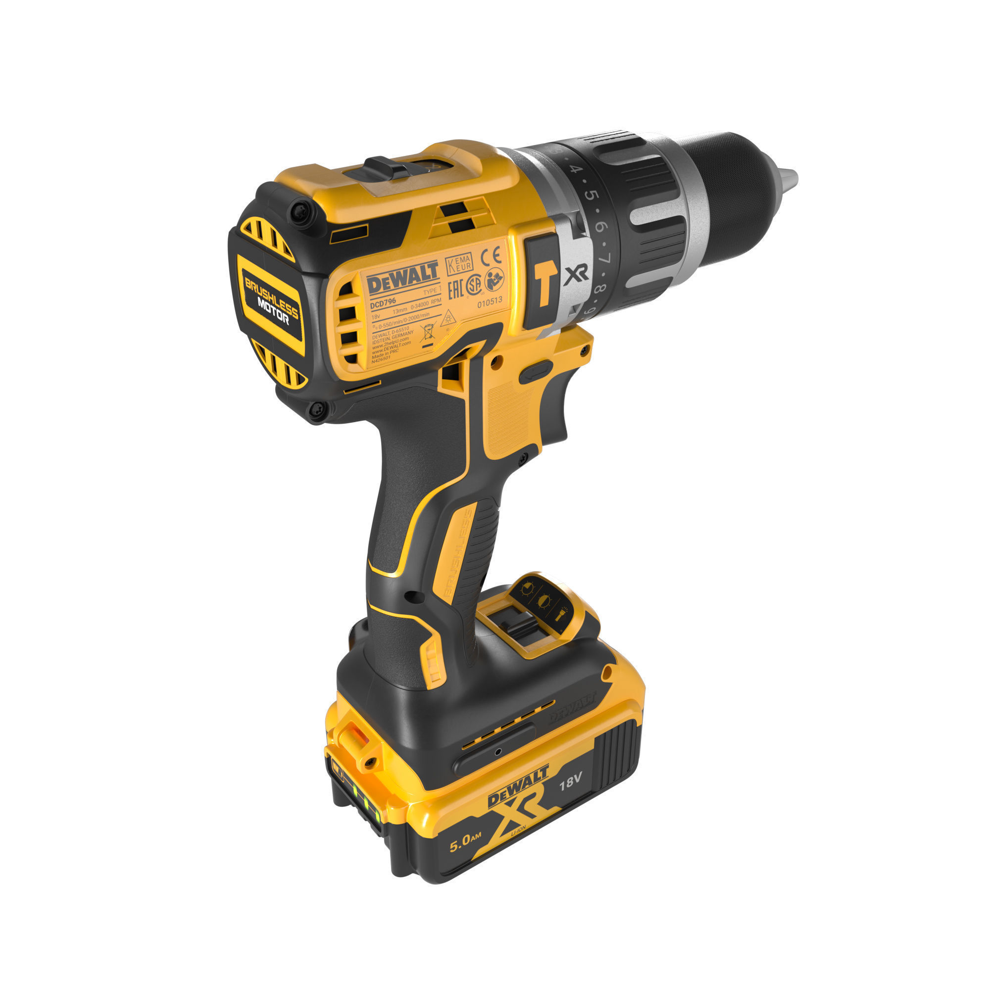 Dewalt Drill 3D model_3
