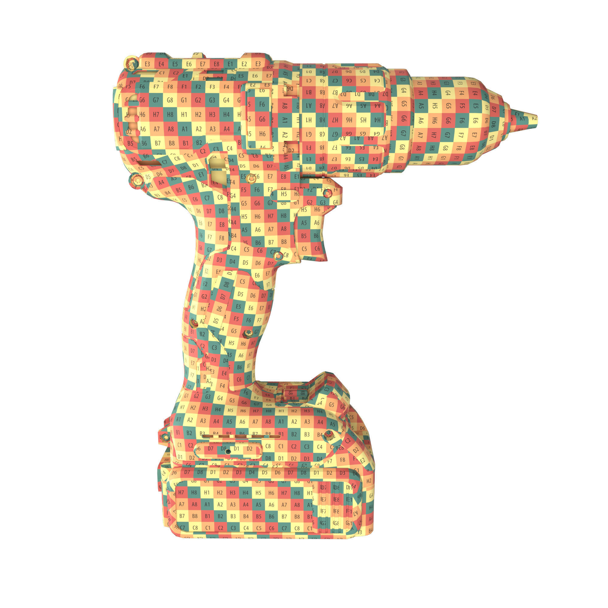 Dewalt Drill 3D model_8