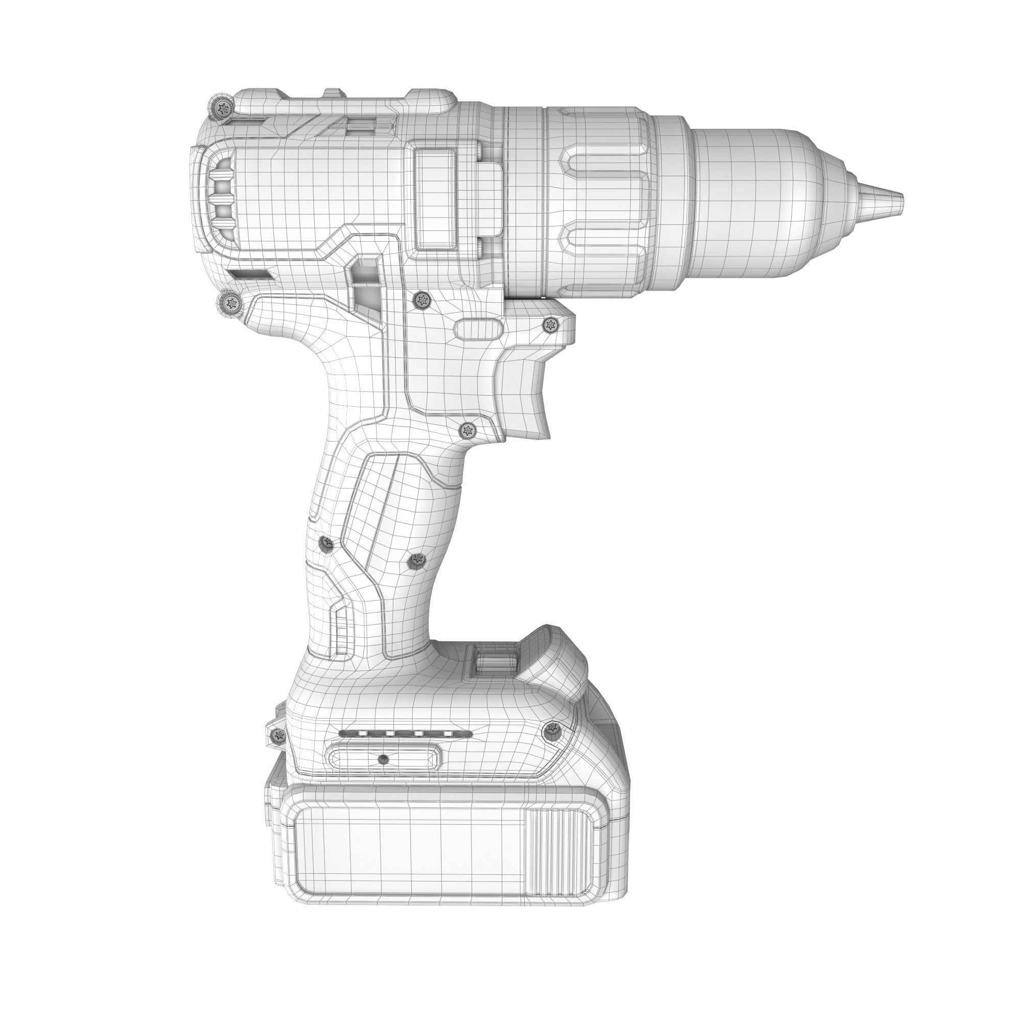Dewalt Drill 3D model_6