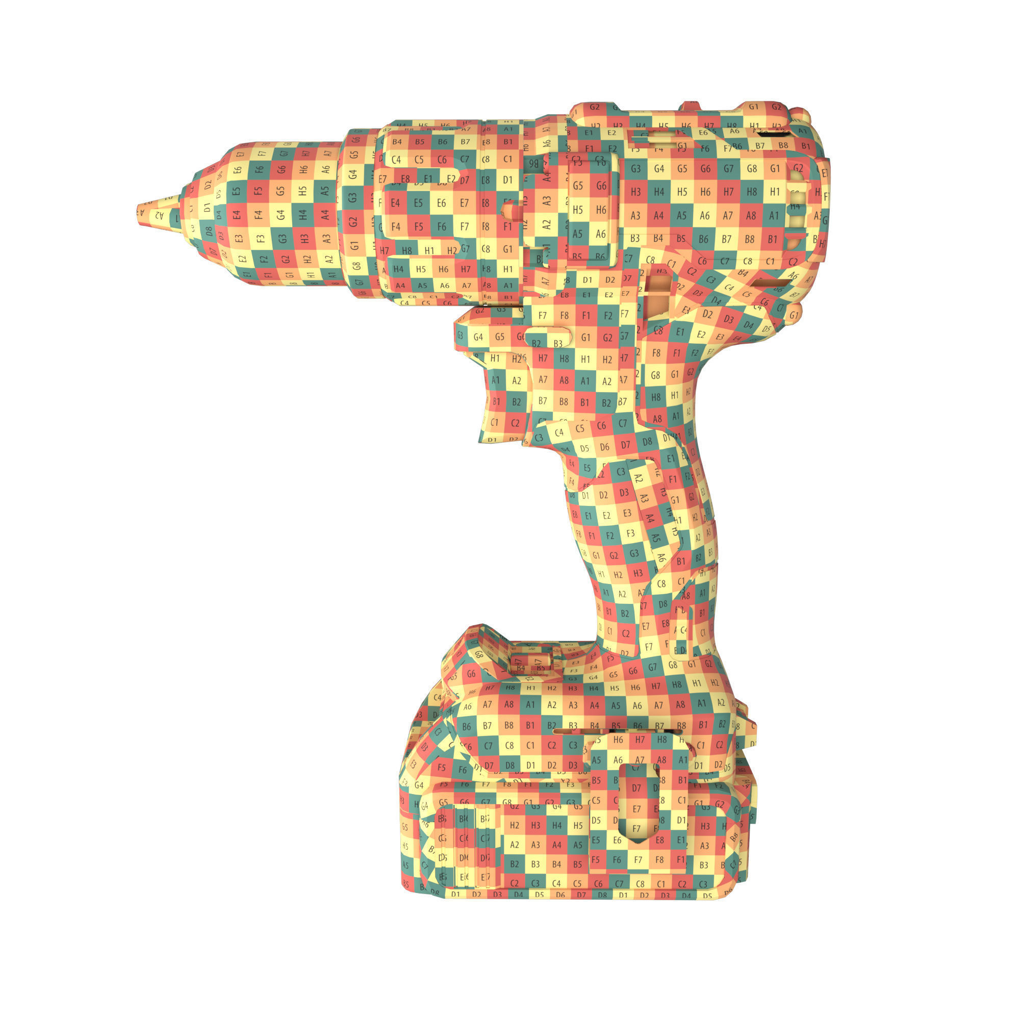 Dewalt Drill 3D model_7