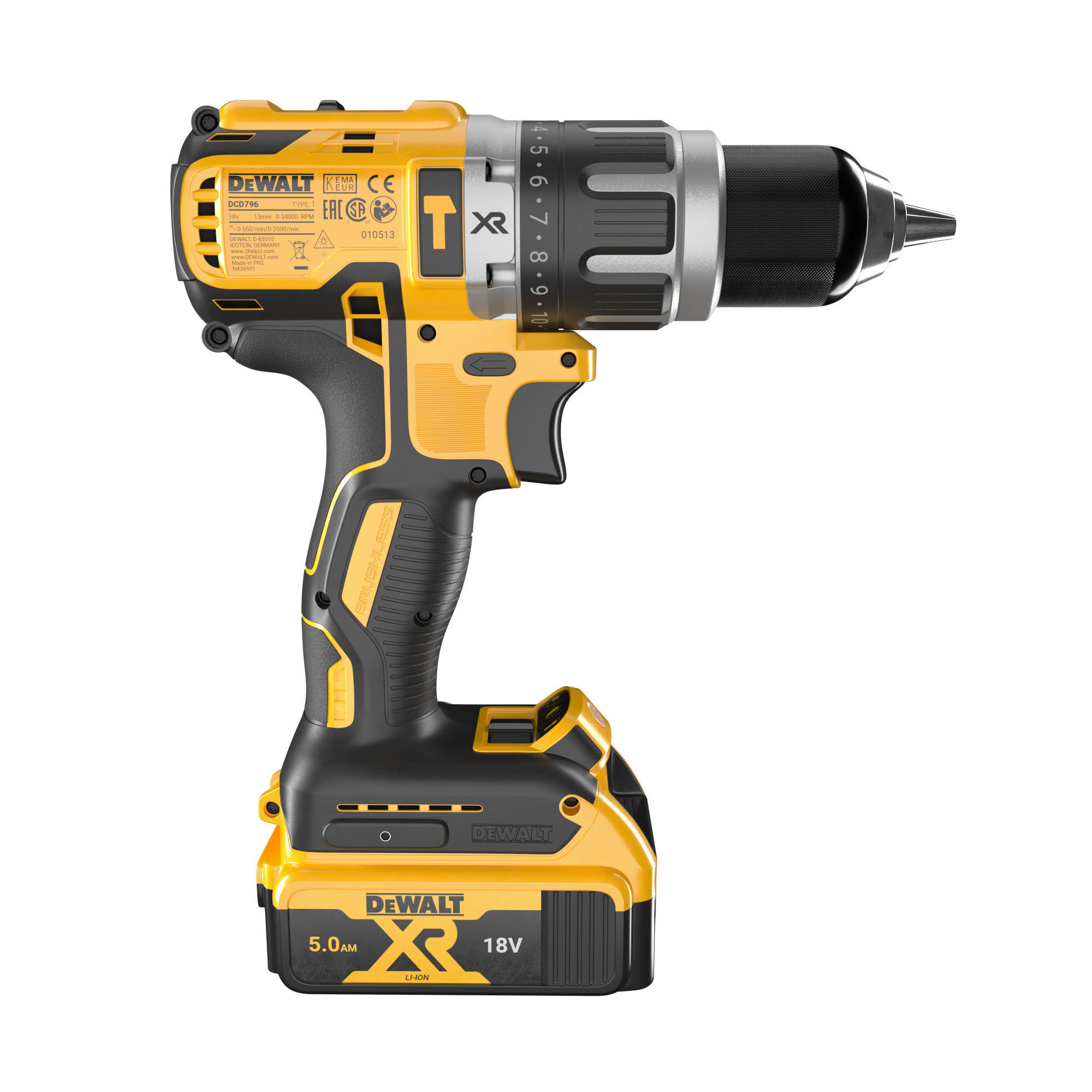 Dewalt Drill 3D model_1