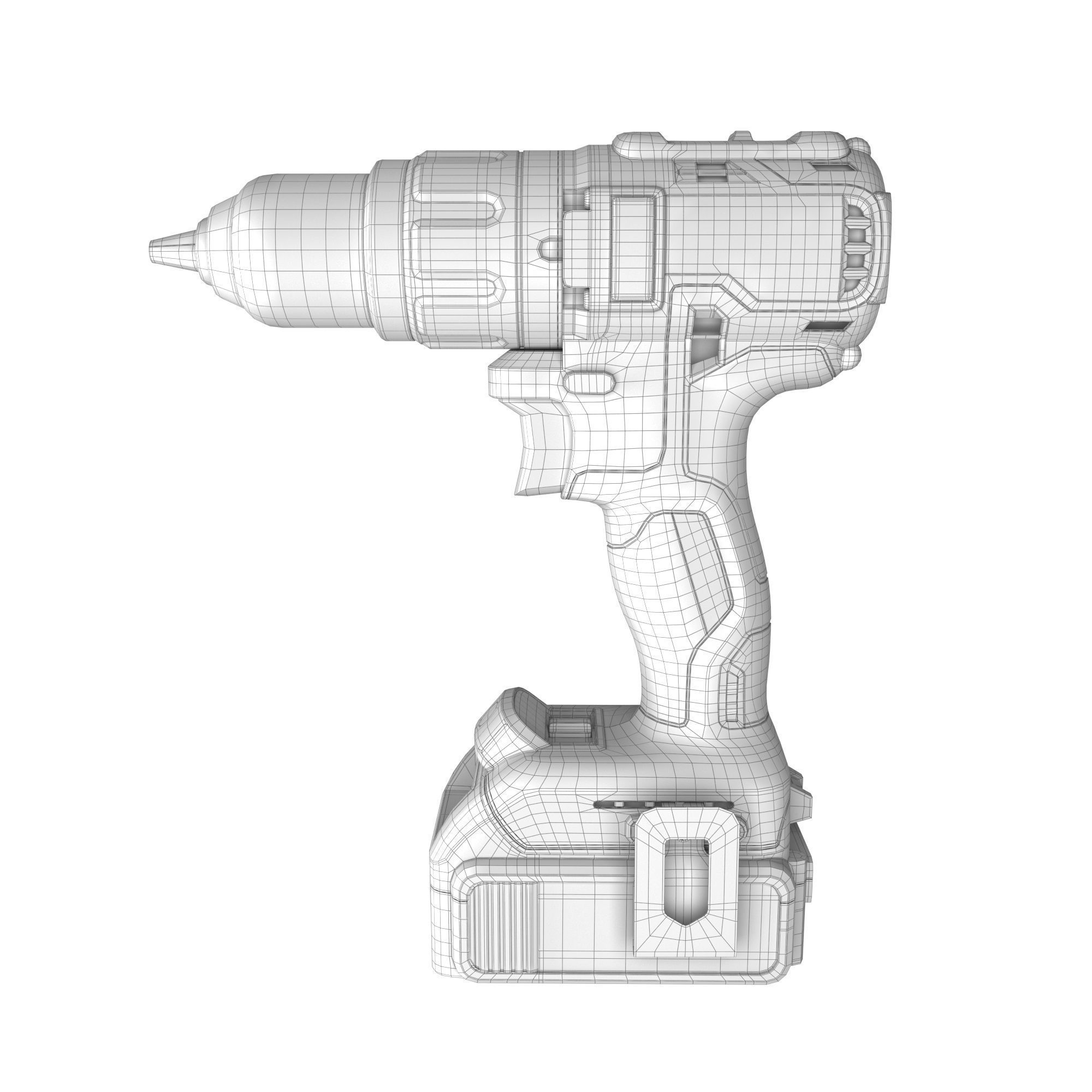 Dewalt Drill 3D model_5