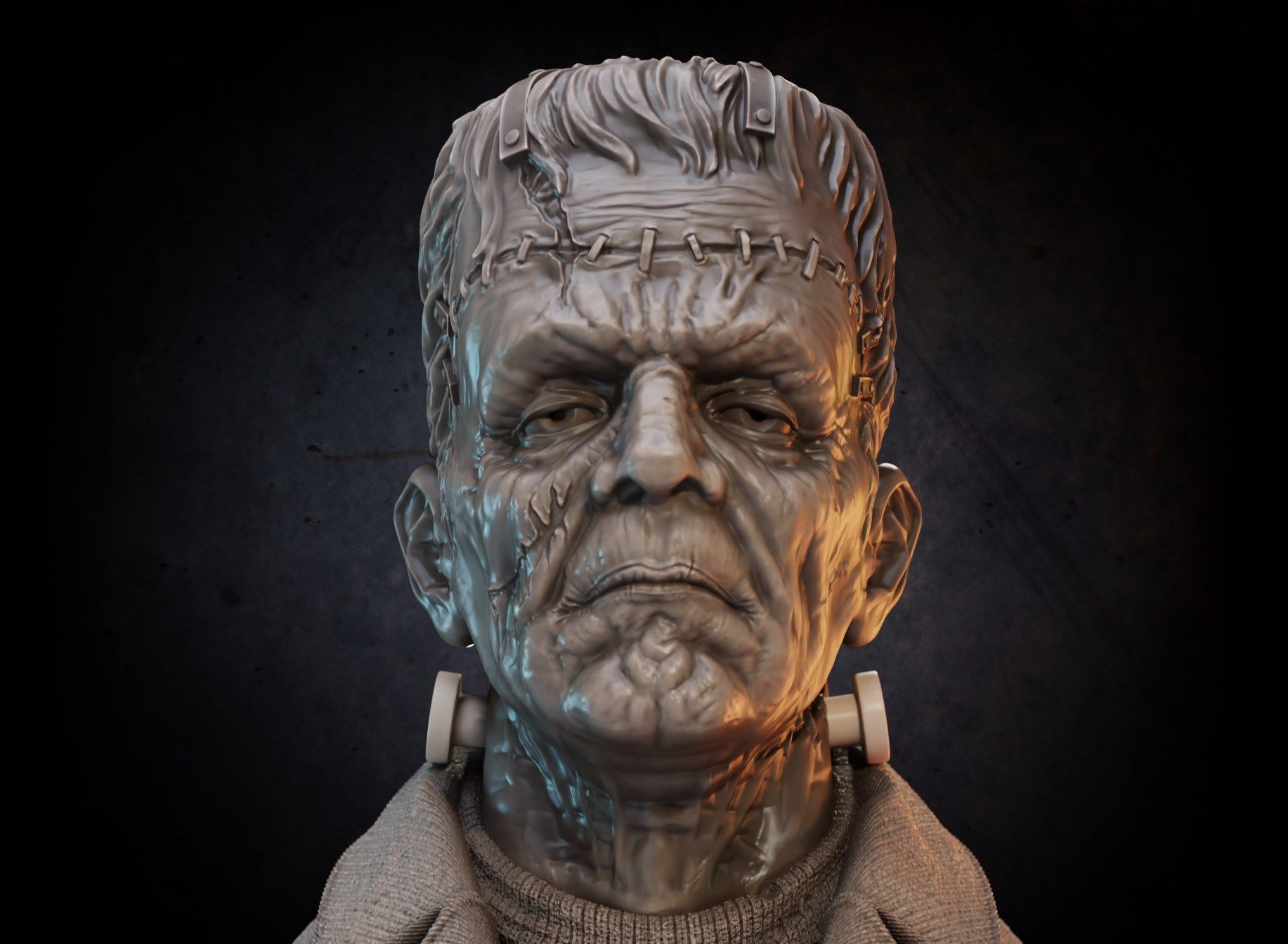 Frankenstein Monster 3D print model_2