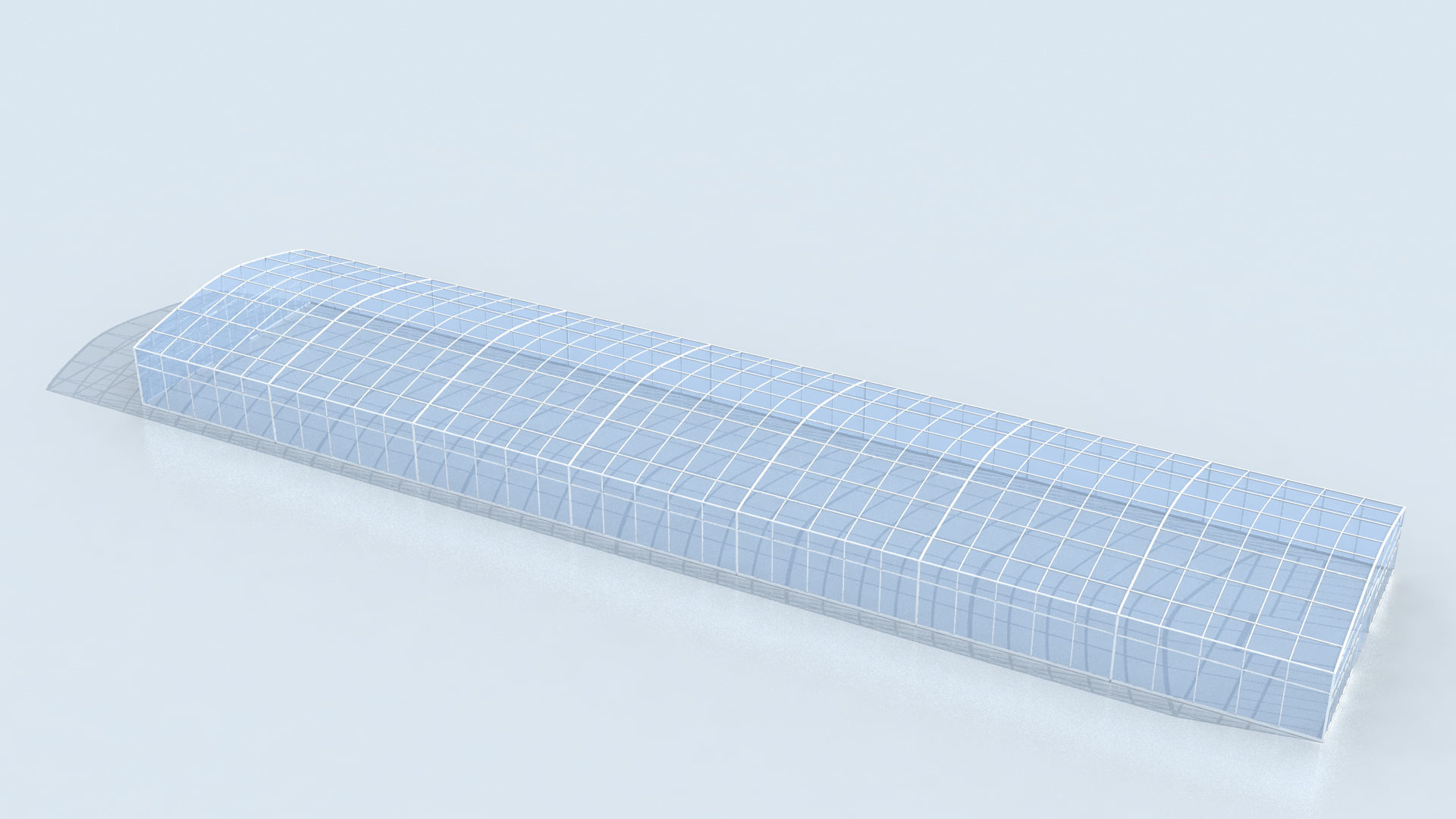 Greenhouse glass 3D model_1