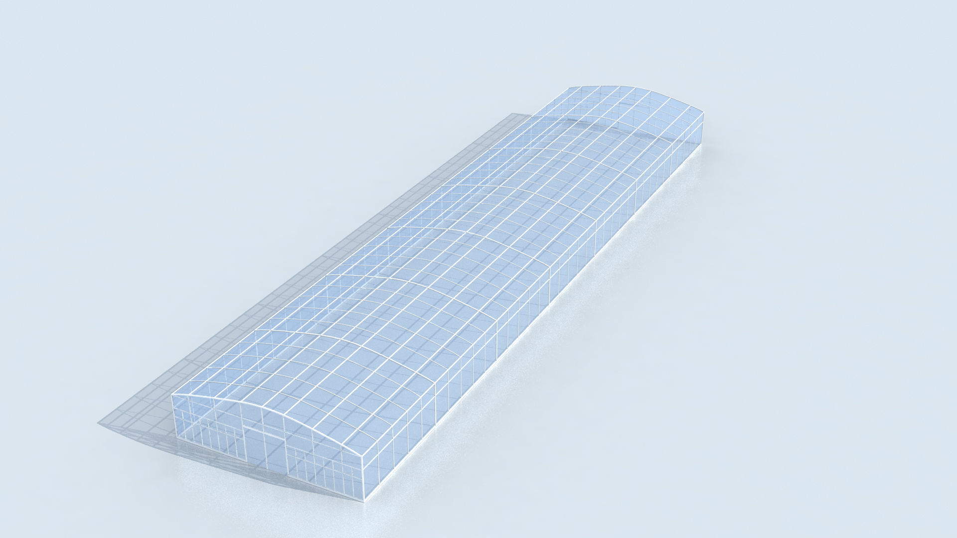 Greenhouse glass 3D model_3