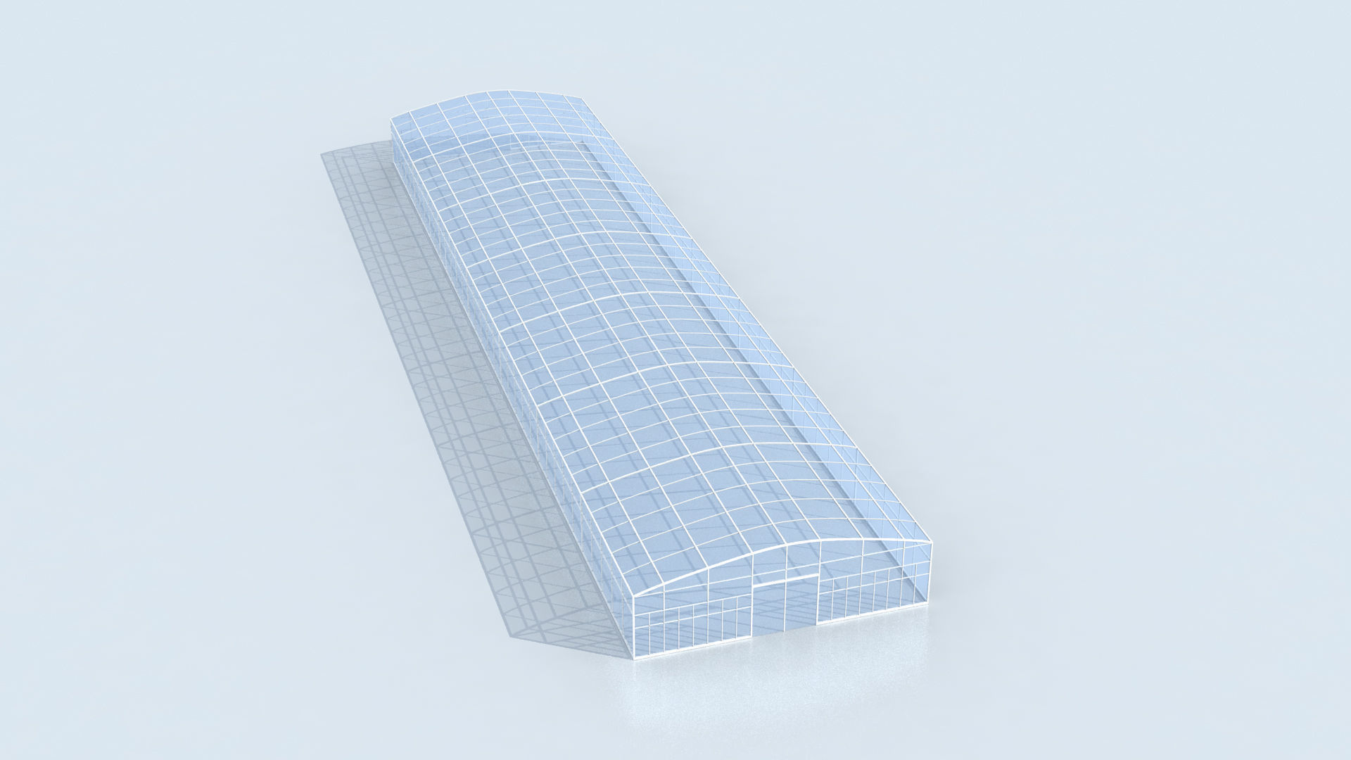 Greenhouse glass 3D model_2