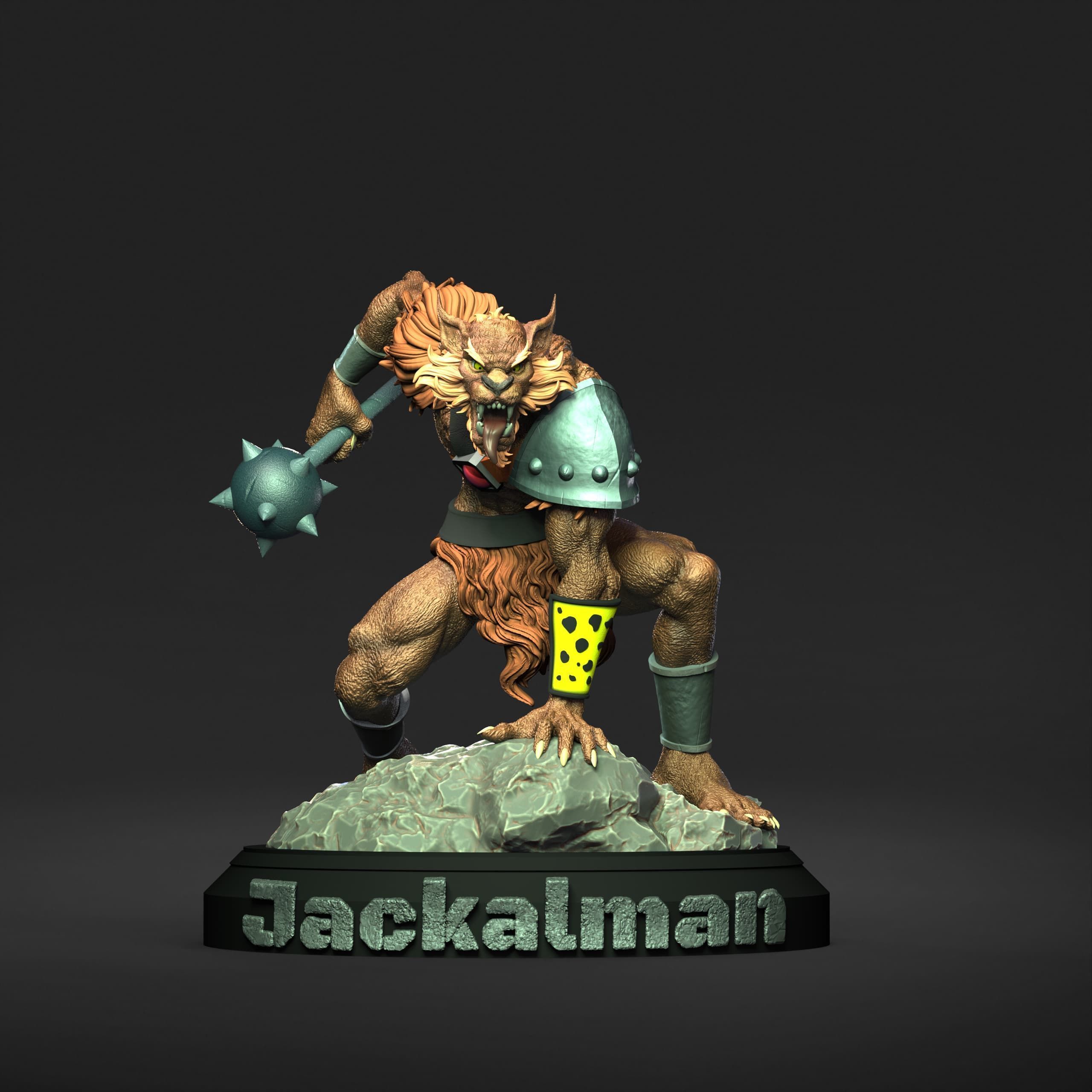 Jackalman Thundercats Lunatacs STL 3d printing by CG Pyro 3D print model_11