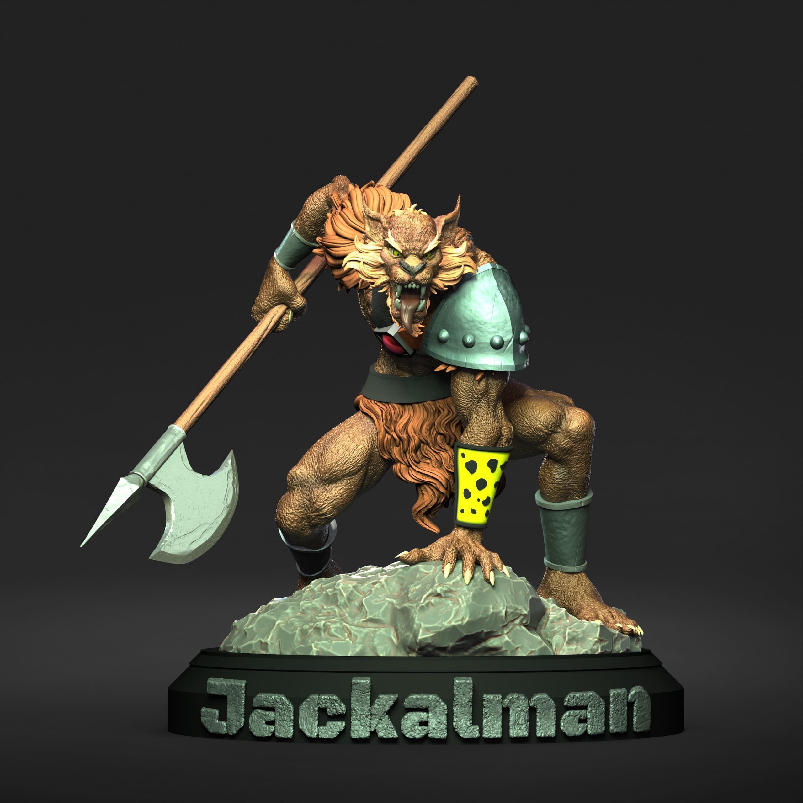 Jackalman Thundercats Lunatacs STL 3d printing by CG Pyro 3D print model_12