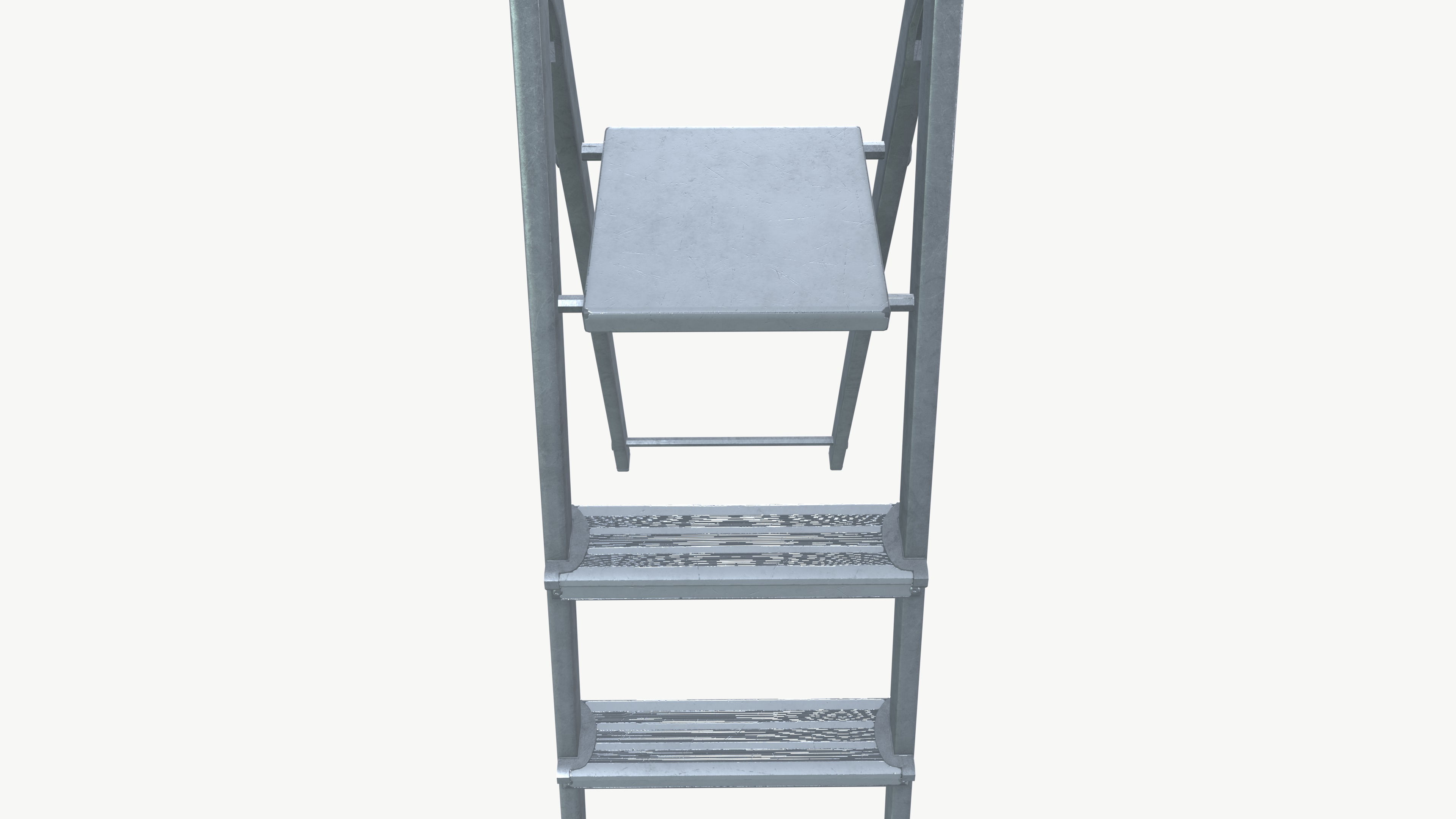 Ladder Low-poly 3D model_5