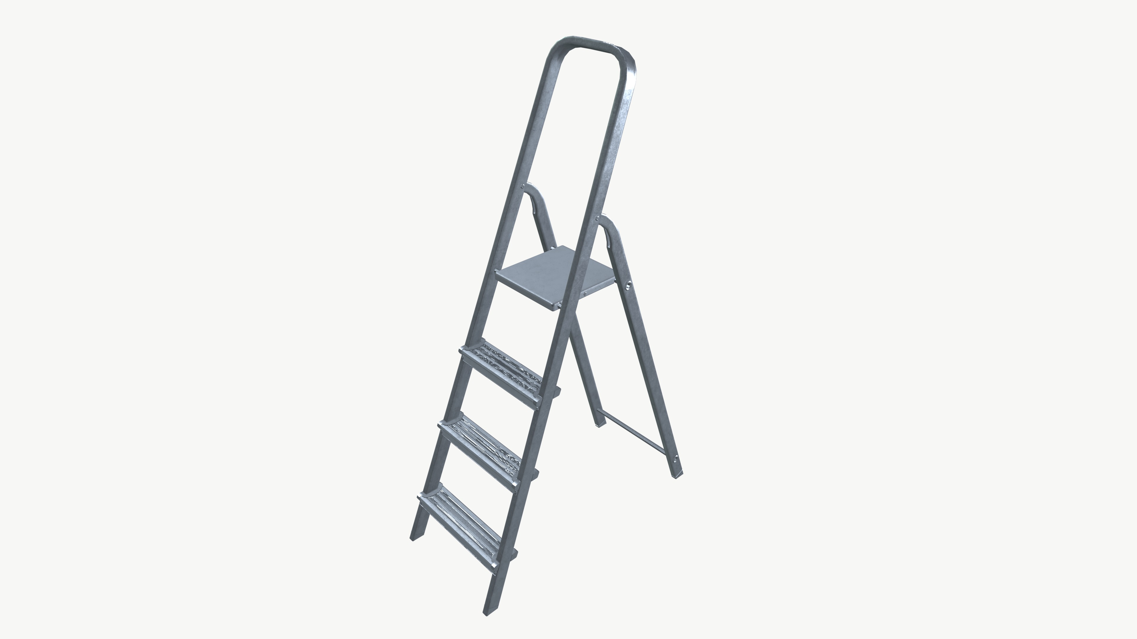 Ladder Low-poly 3D model_3