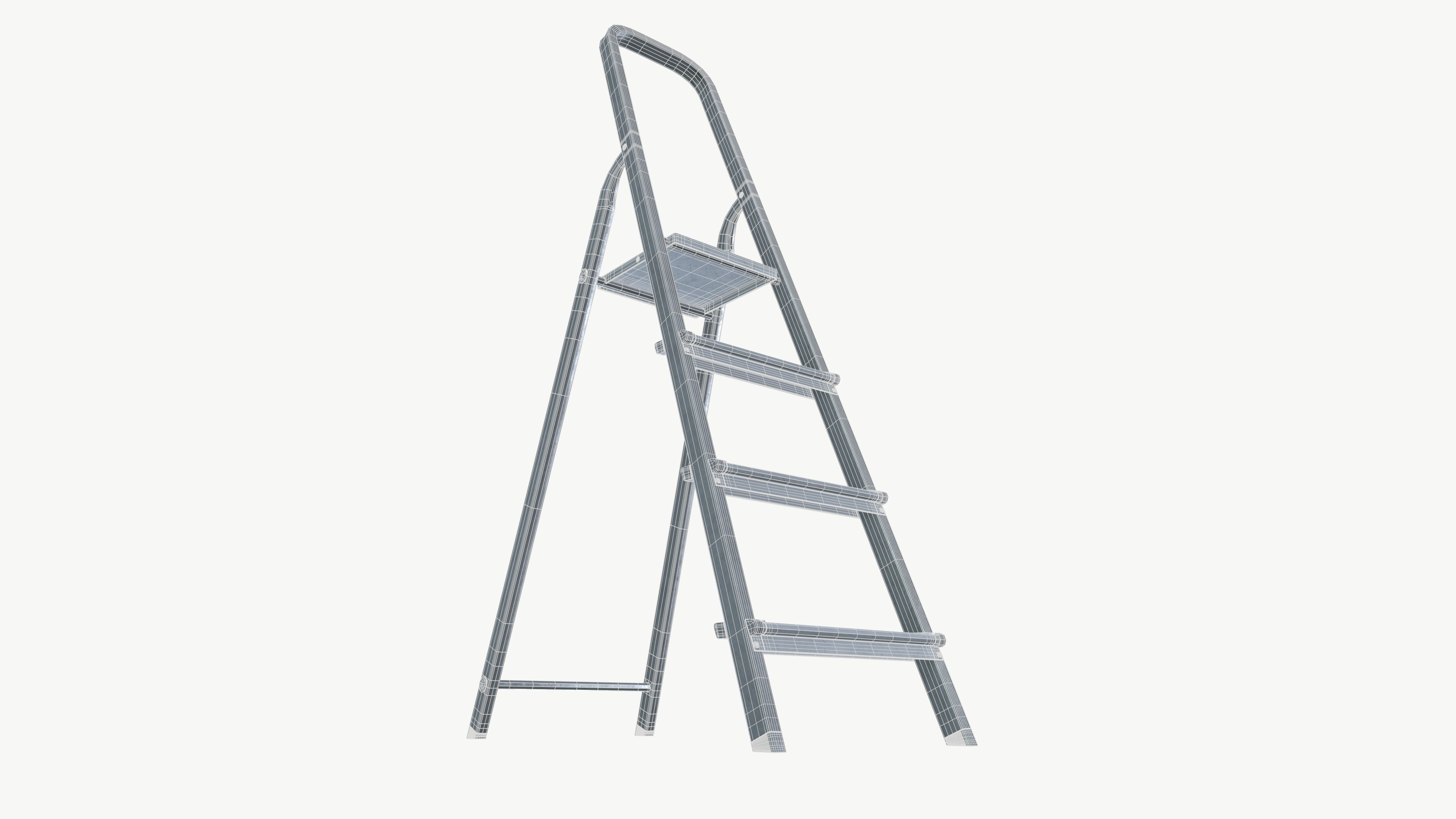 Ladder Low-poly 3D model_7