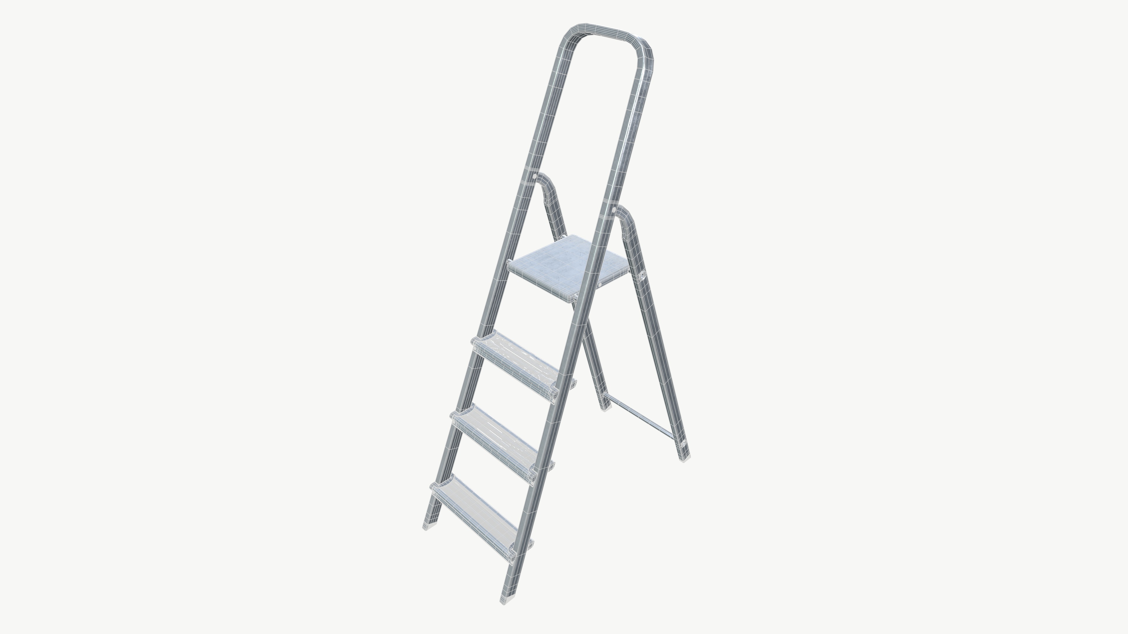 Ladder Low-poly 3D model_9