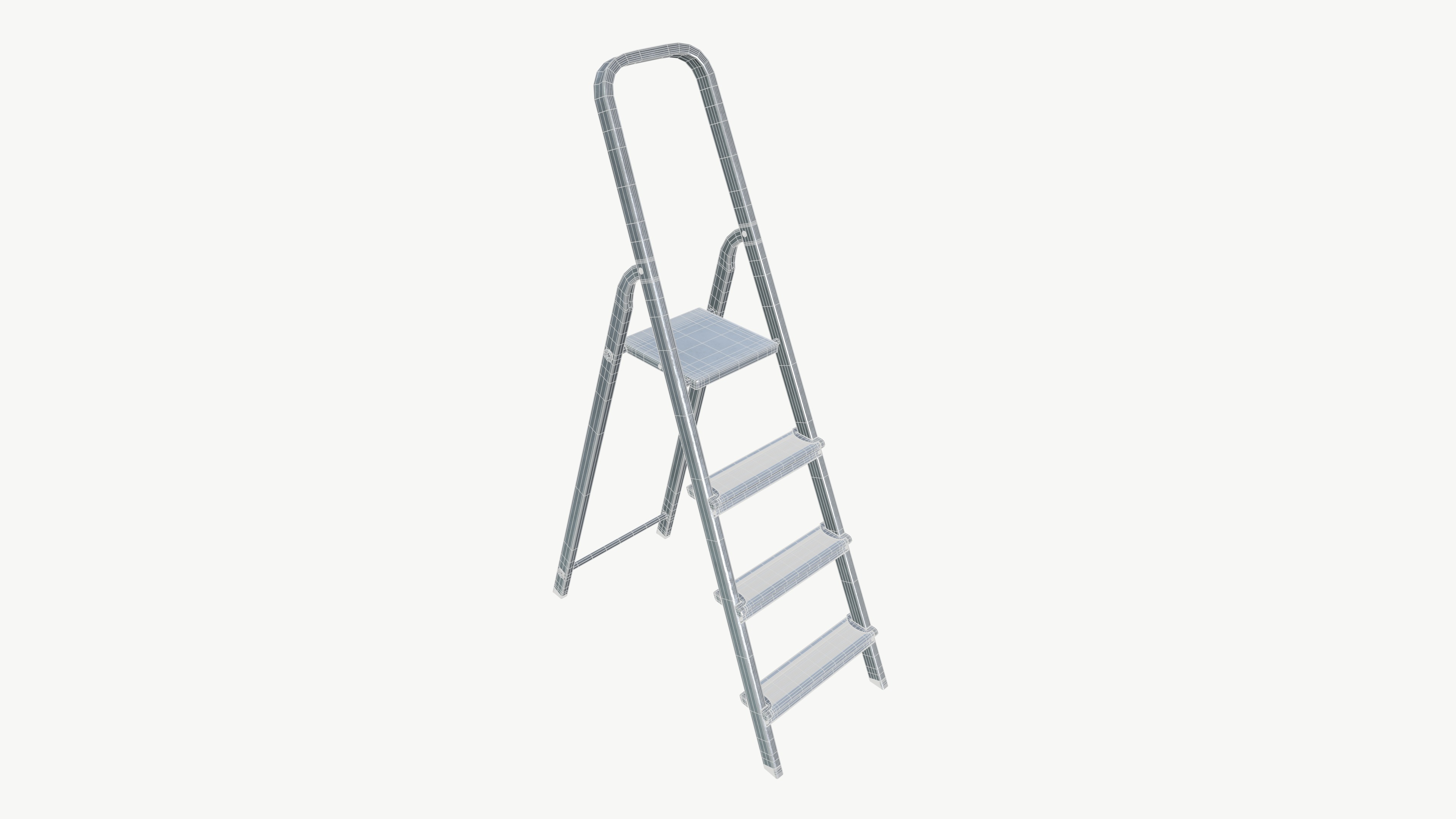 Ladder Low-poly 3D model_8
