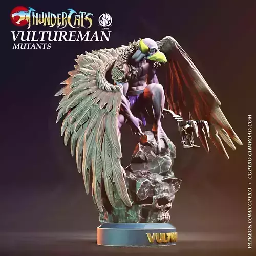 Vultureman Thundercats Lunatacs STL 3d printing by CG Pyro 3D print model