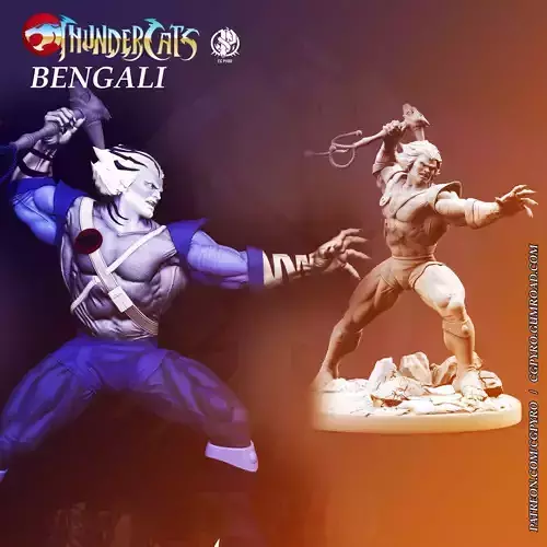 Bengali Thundercats STL 3d printing by CG Pyro 3D print model Bengali Thundercats STL 3d printing by CG Pyro 3D print model