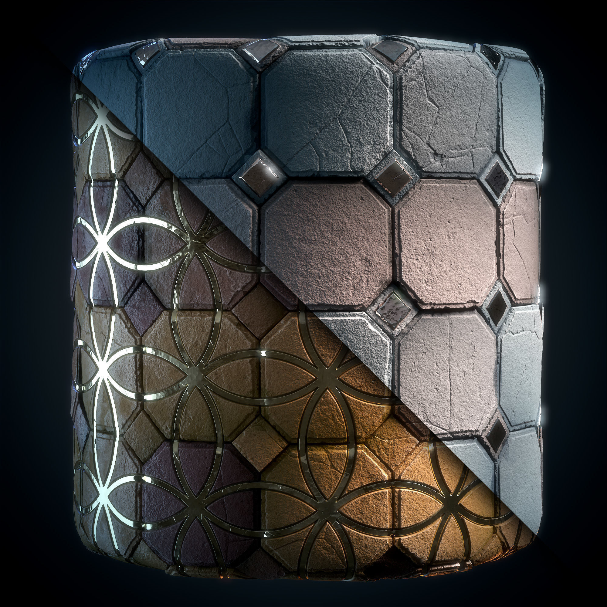 Stone Floor Material - VOL 17 - Maps - SBsar Texture_4