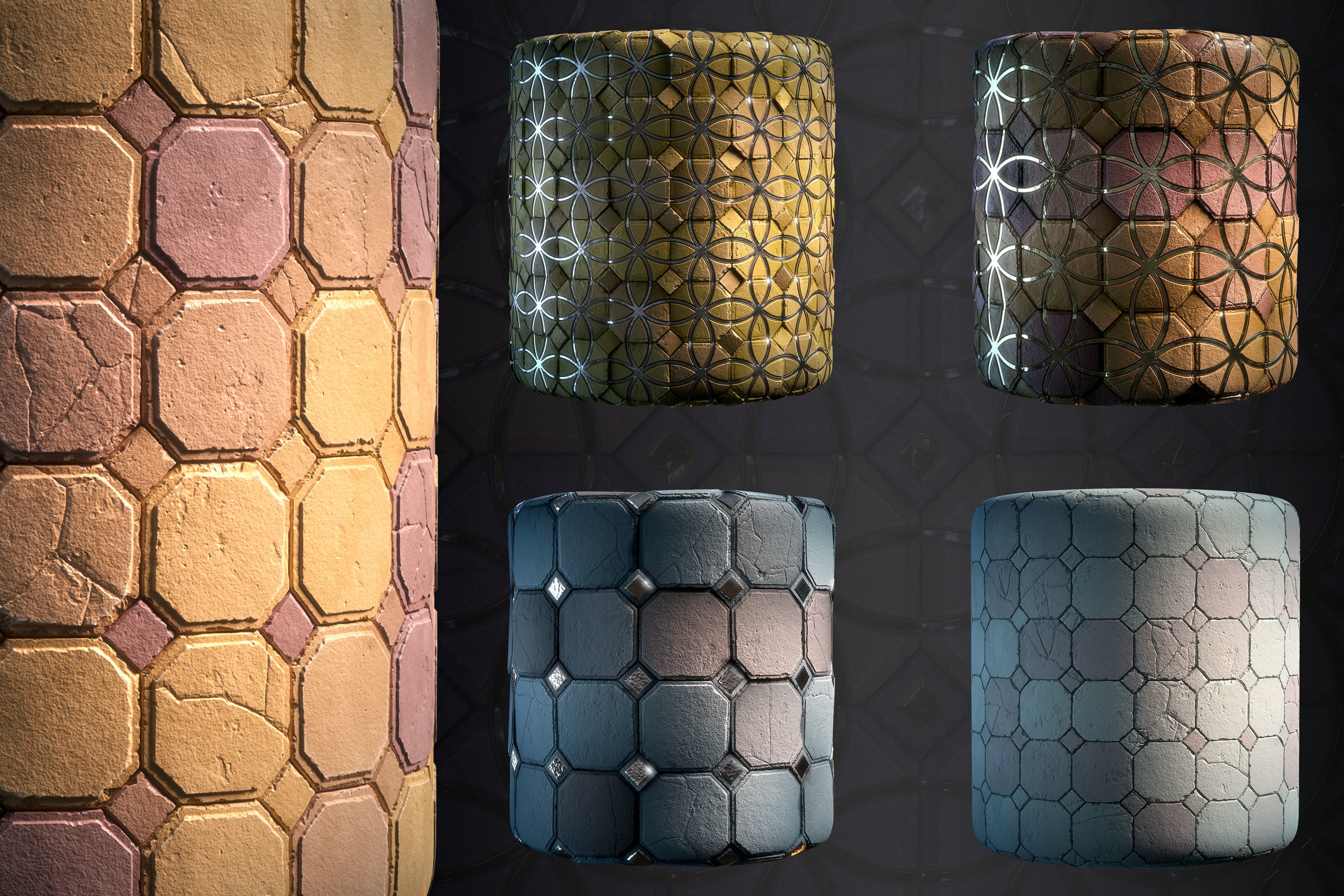 Stone Floor Material - VOL 17 - Maps - SBsar Texture_3