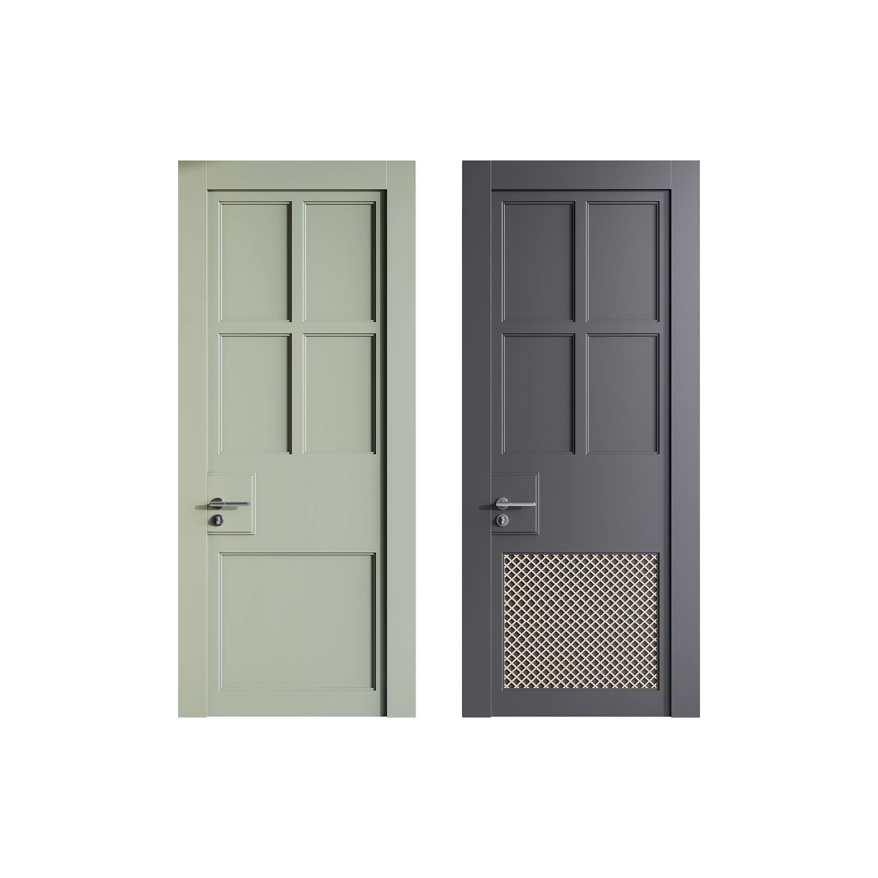 Modern entrance door 38 3D model_0