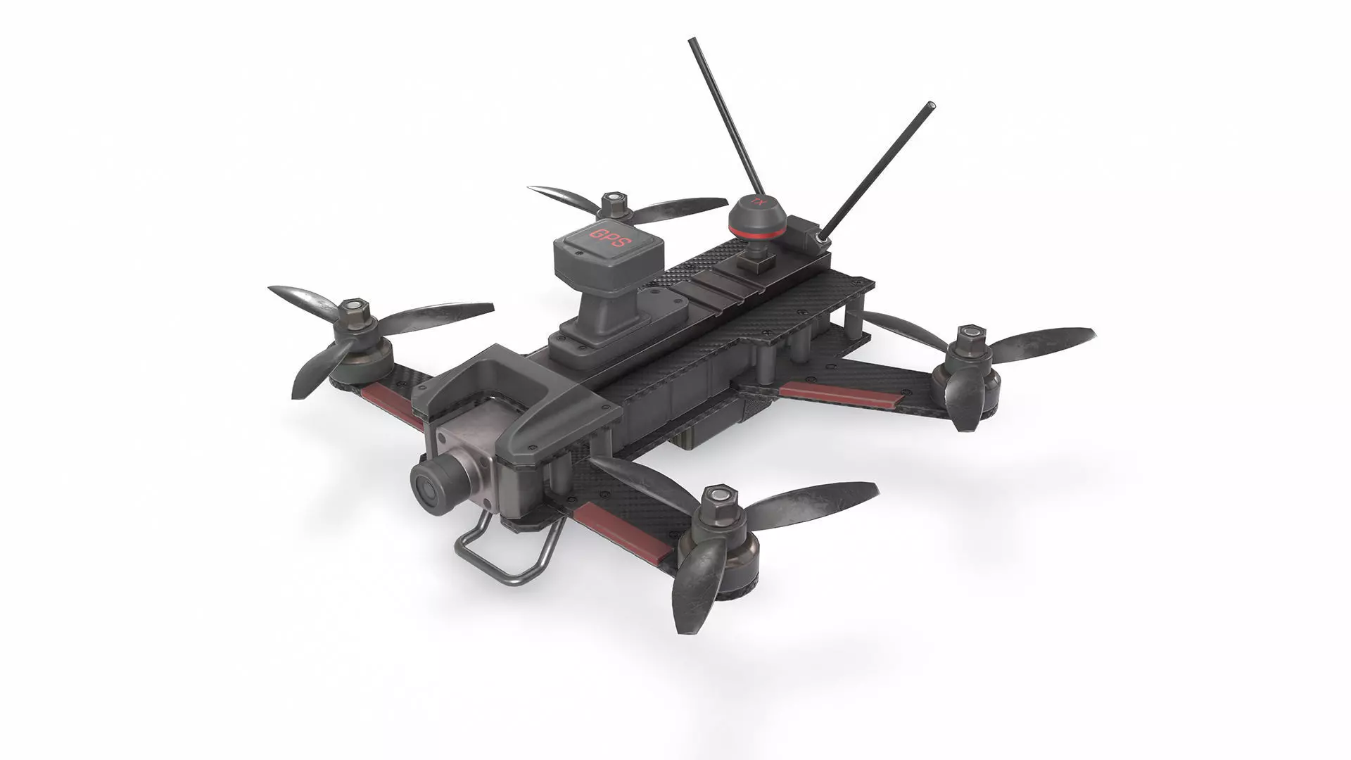 Drone L2 Low-poly 3D model_0