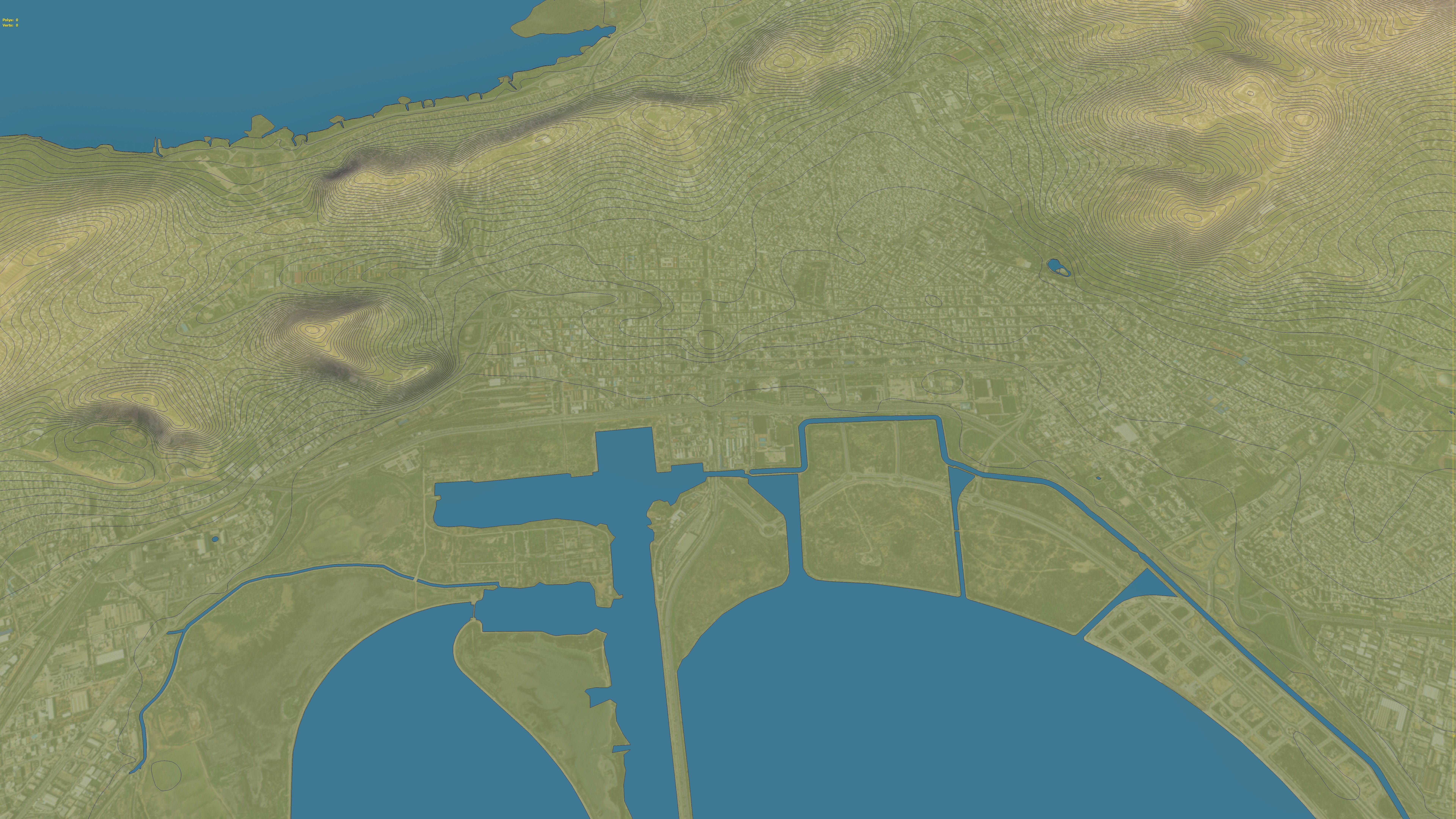 Tunis - Topography Terrain Low-poly 3D model_7