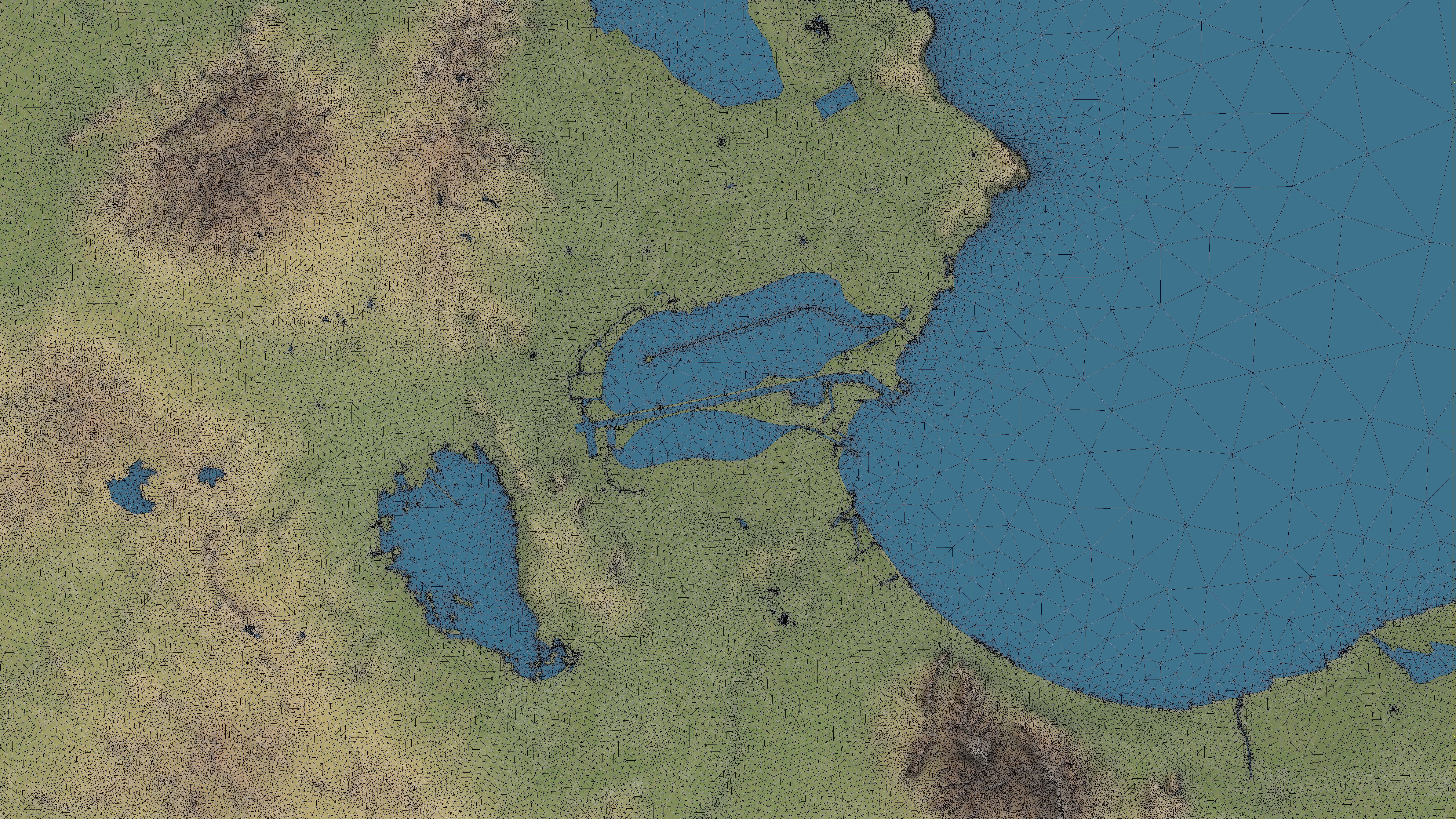 Tunis - Topography Terrain Low-poly 3D model_16