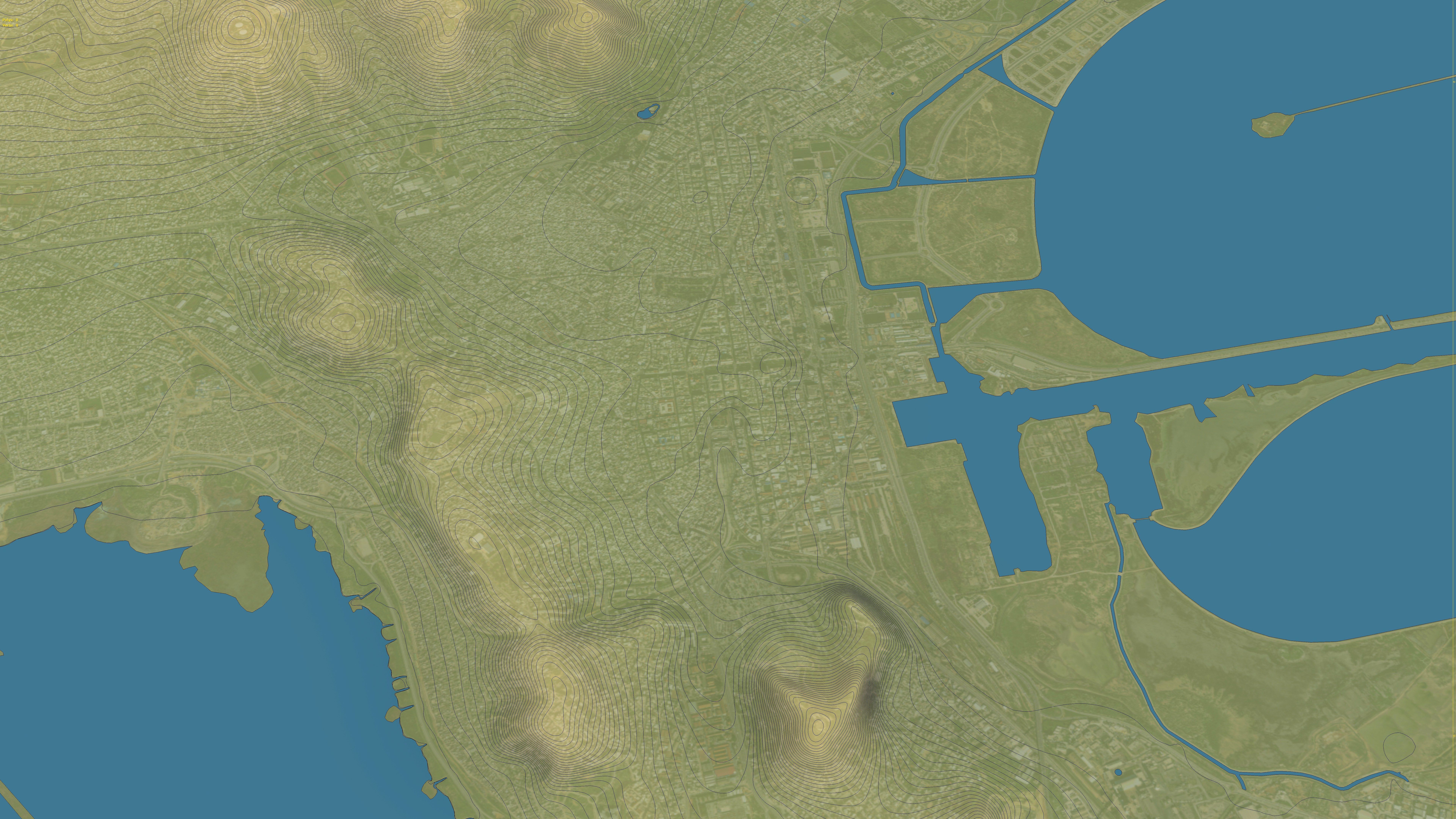 Tunis - Topography Terrain Low-poly 3D model_1