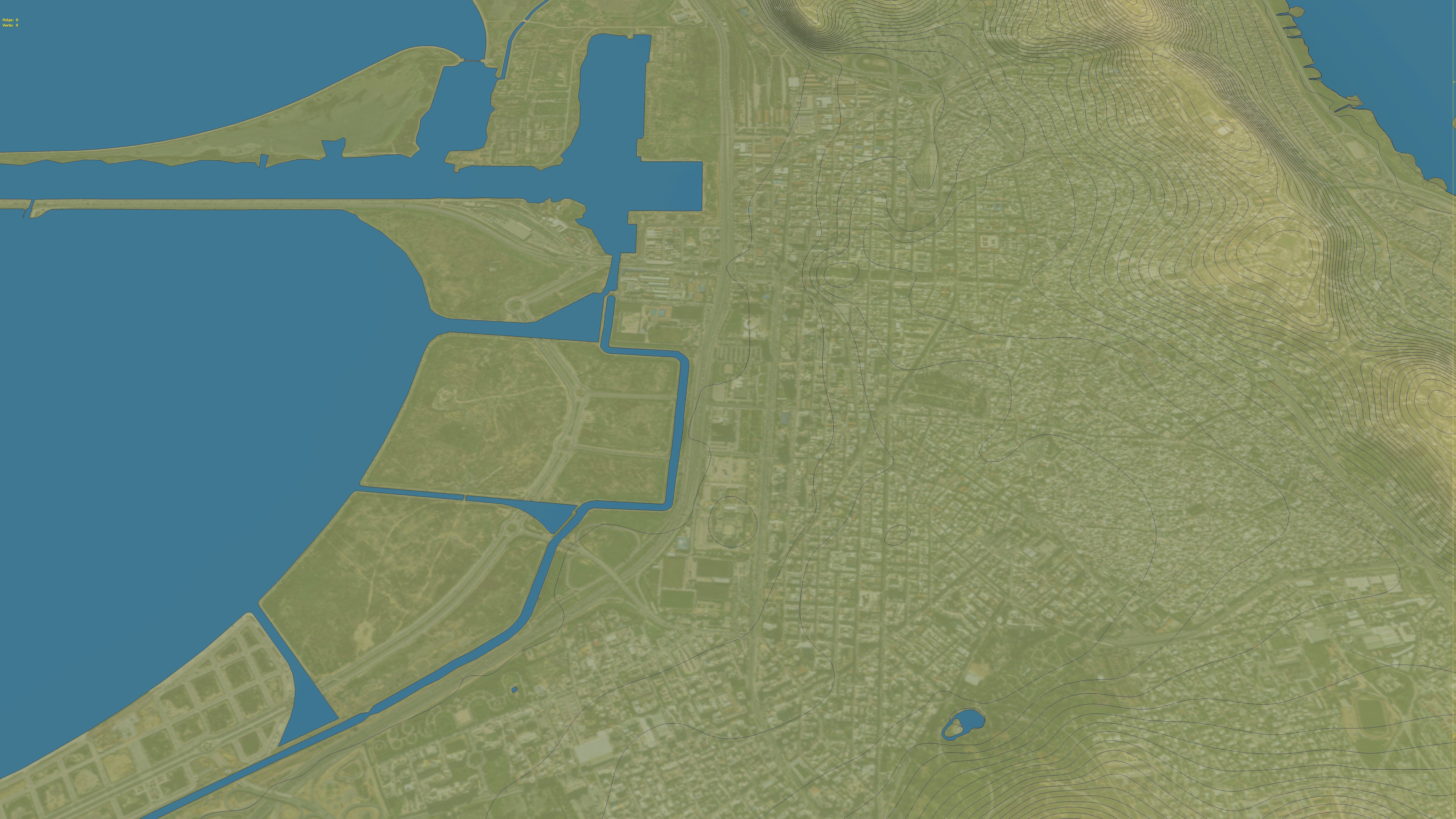 Tunis - Topography Terrain Low-poly 3D model_5