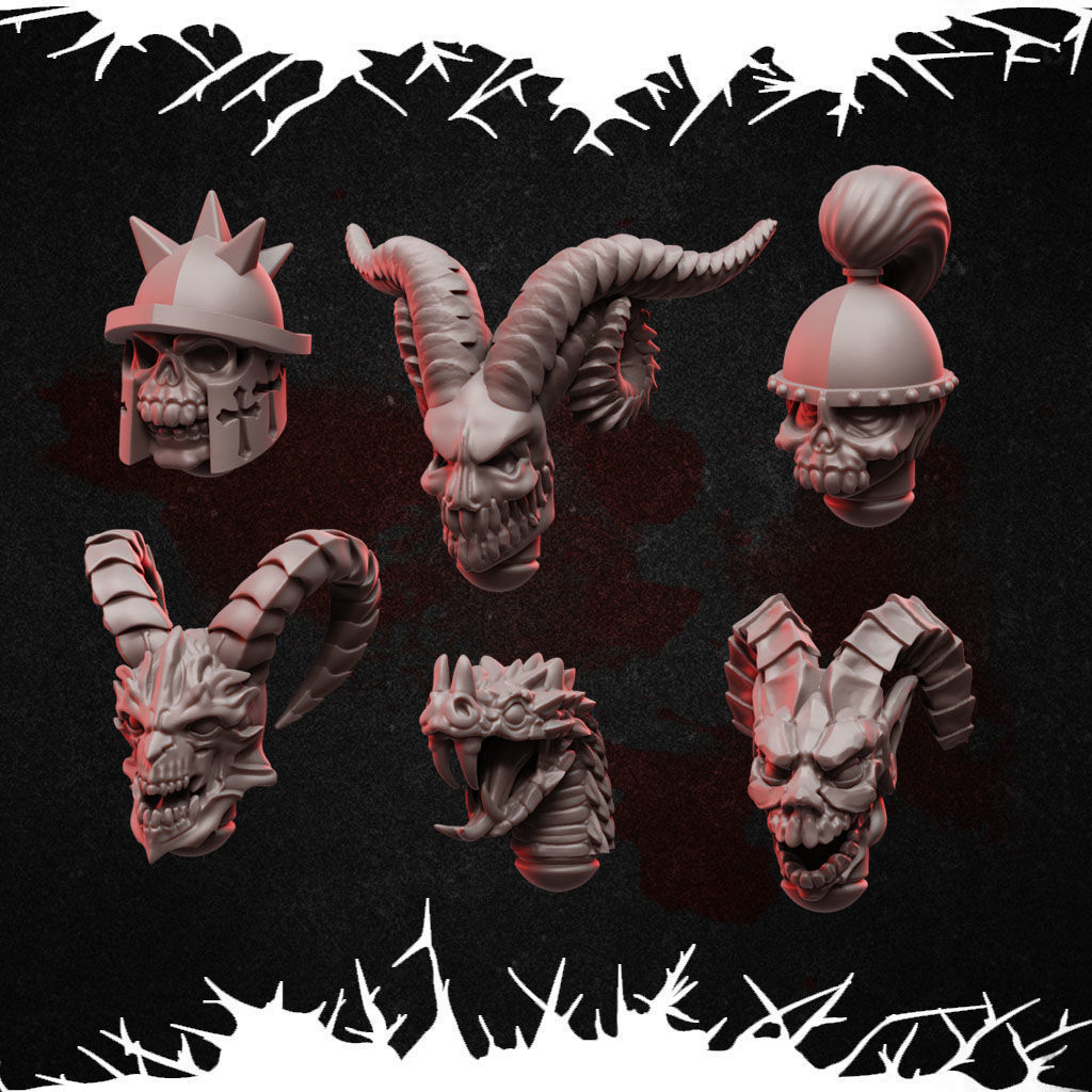 Horror Marines HEADS 3D print model_3