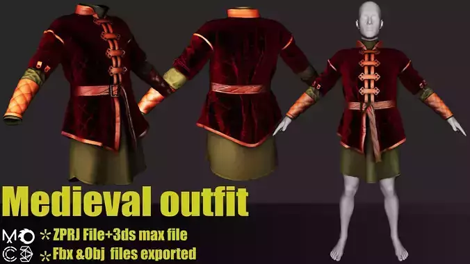 Medieval man costume 