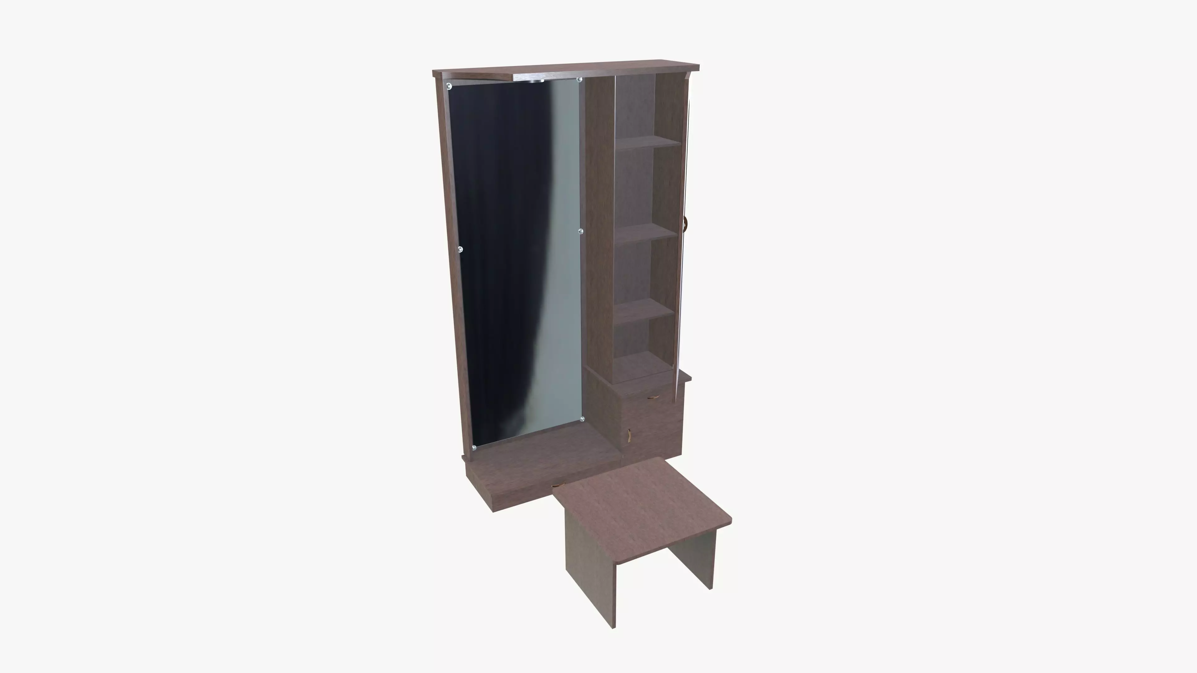 Dressing table Low-poly 3D model_0