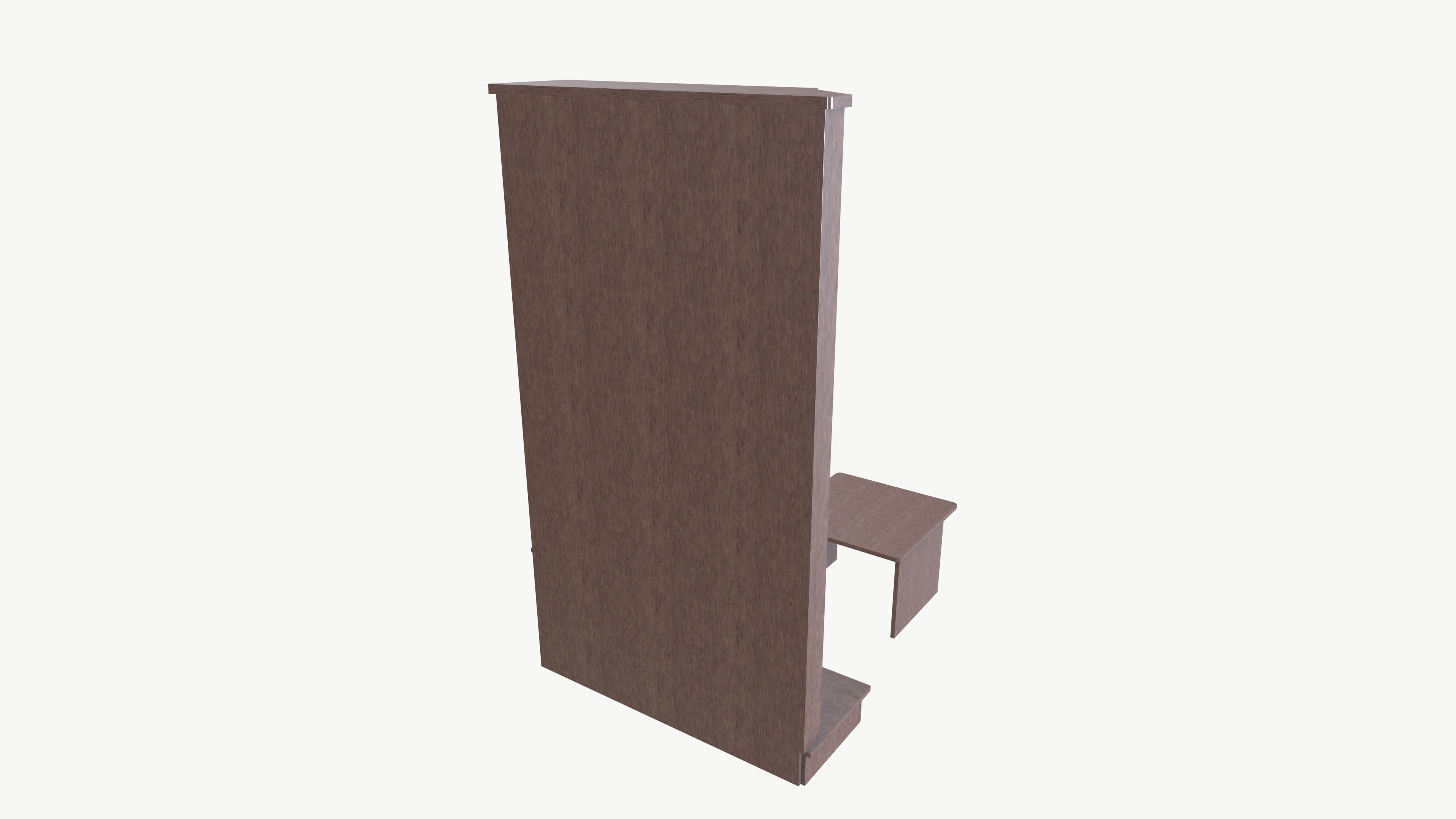 Dressing table Low-poly 3D model_4