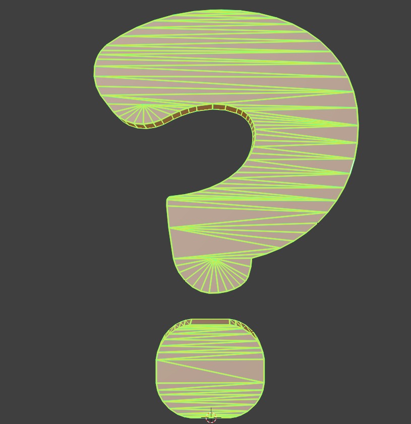 Questions 3 different colors Blue Red White Low-poly 3D model_5