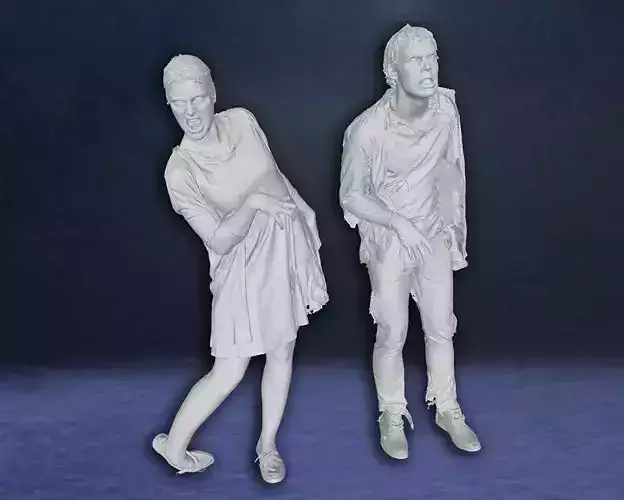Zombie Walking Dead Last of Us Figures 3D Print Model 3D print model
