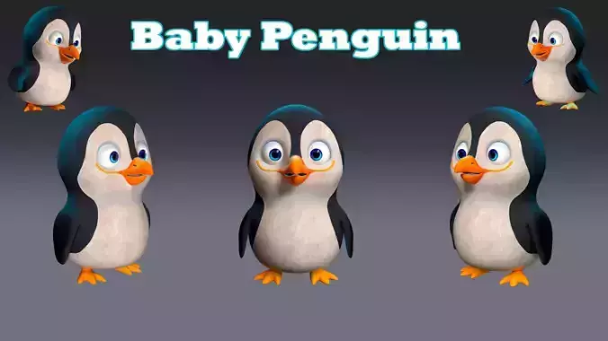 Baby Penguin Character