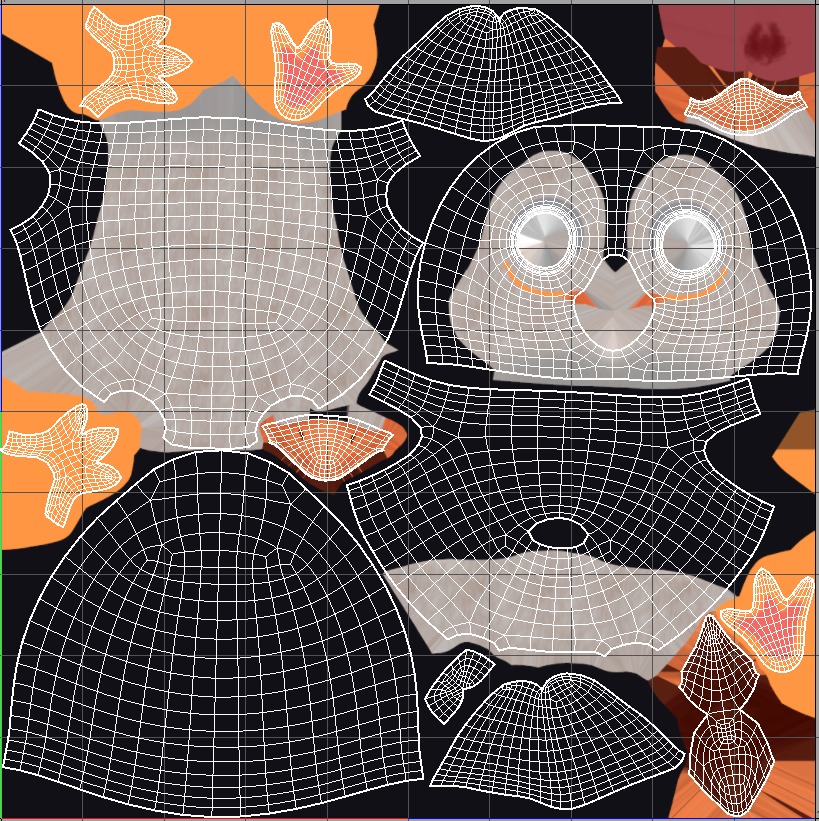 Baby Penguin Character Low-poly 3D model_11